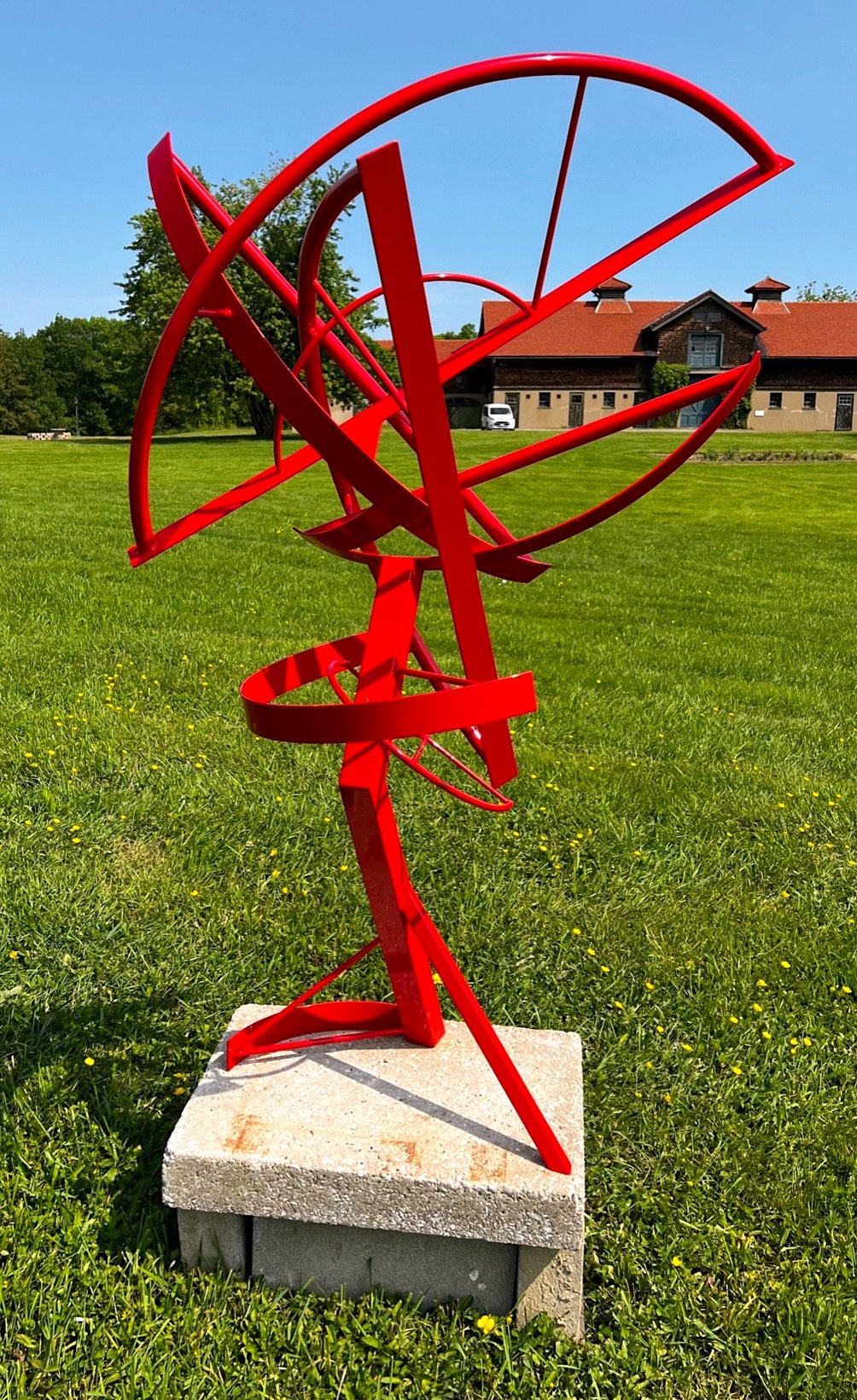 The Inability of the Radius to Know the Circumference, 2012, powder-coated steel, 59” x 38” x 23”
