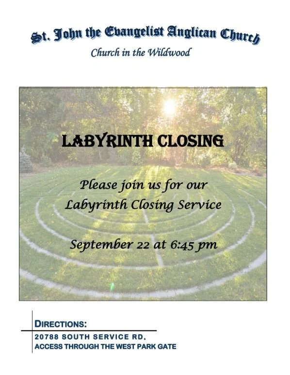 Annual Labyrinth Closing at Saint John the Evangelist