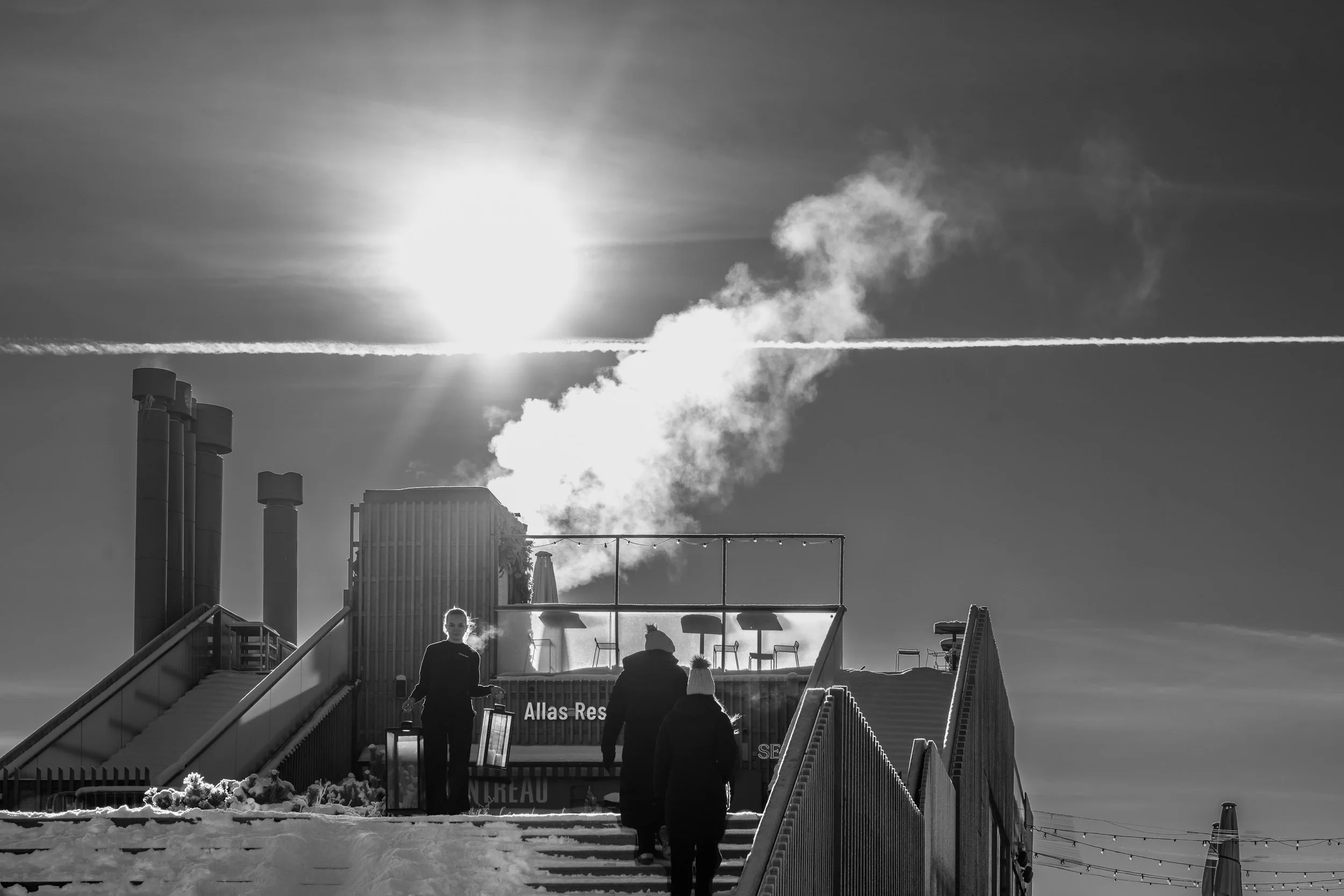 February in black and white