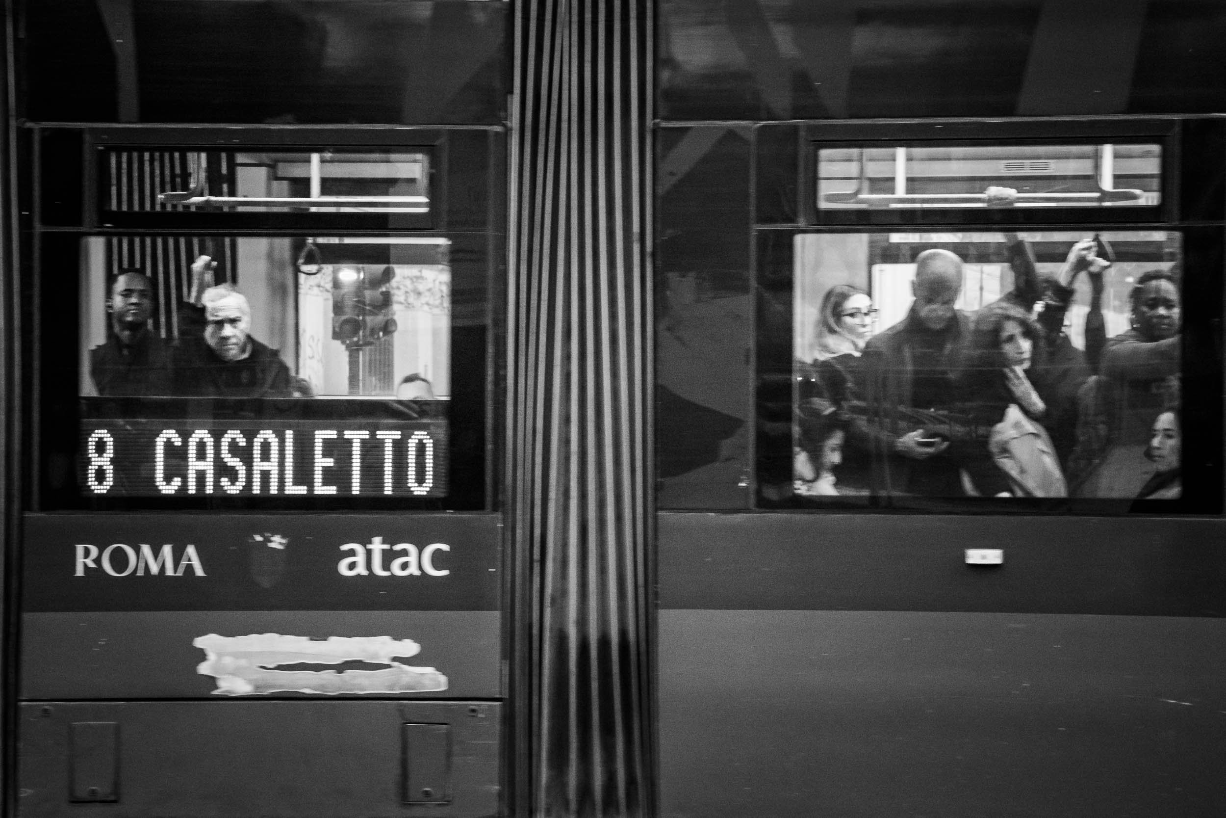 March in black and white
