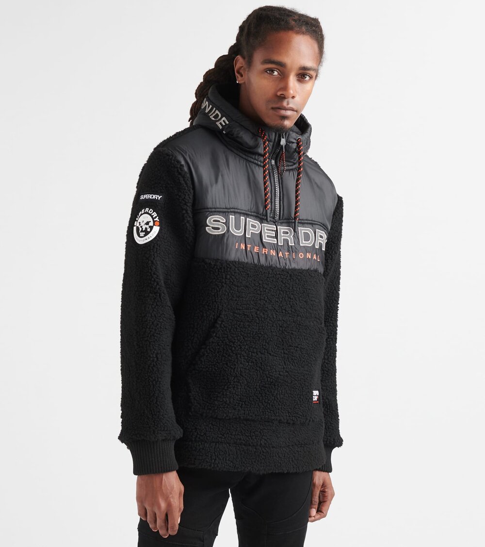 gouden Missend nep 50% OFF the Superdry Sherpa Worldwide Stealth Half Zip Hoodie — Menswear  Deals