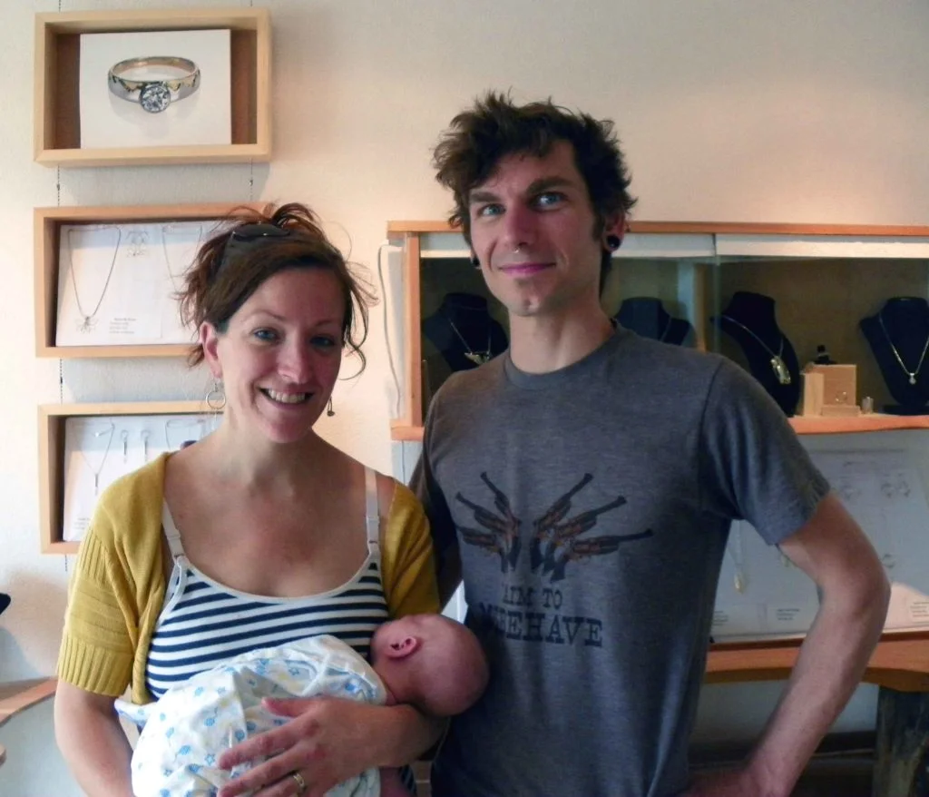Aidan, Erica and baby Tayo - Photo by Marie-Hélène Morell