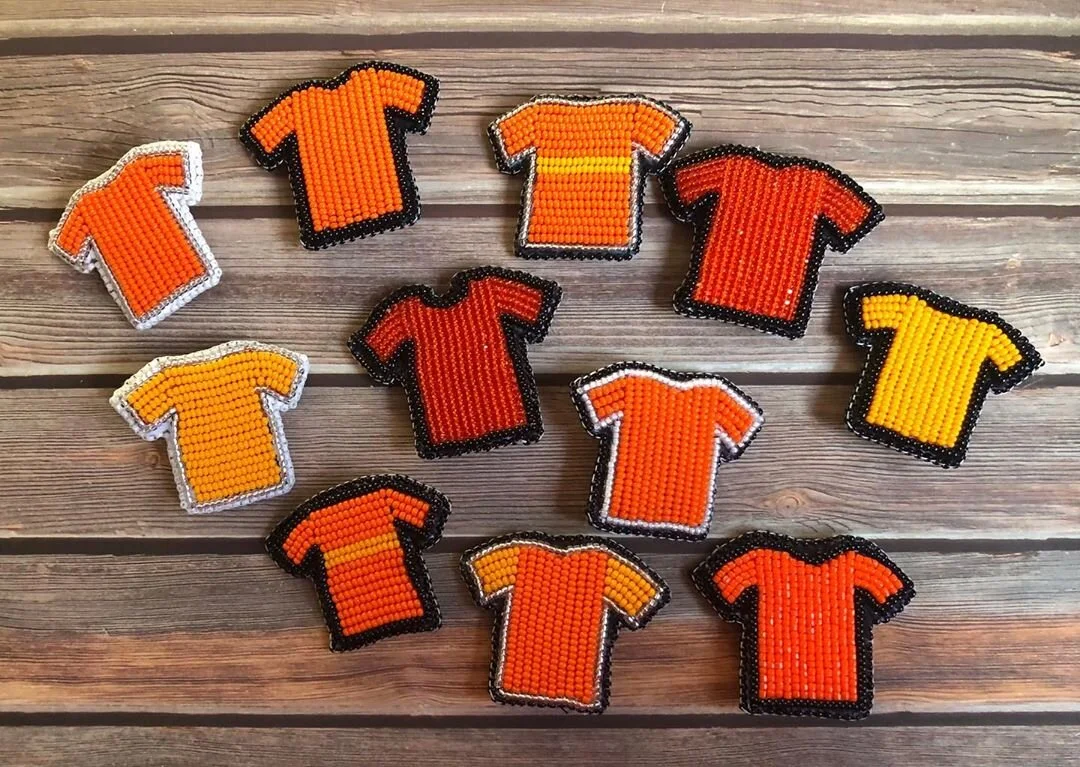 Orange Shirt Day beadwork and photo by Alexa Metallic.