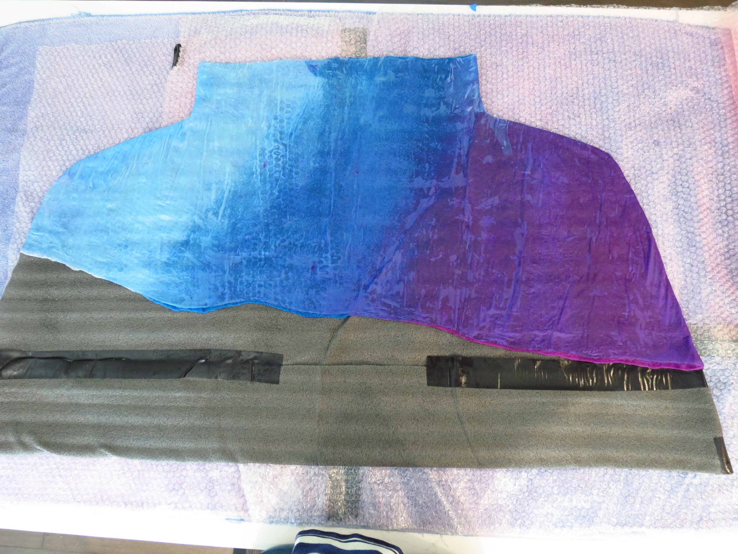  Elise Campbell’s work-in-progress “capelet.” 