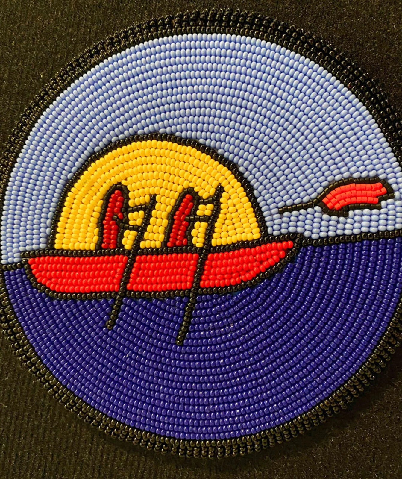    The Wolastoq Flag.   Photo and beadwork by Alexa Metallic. 