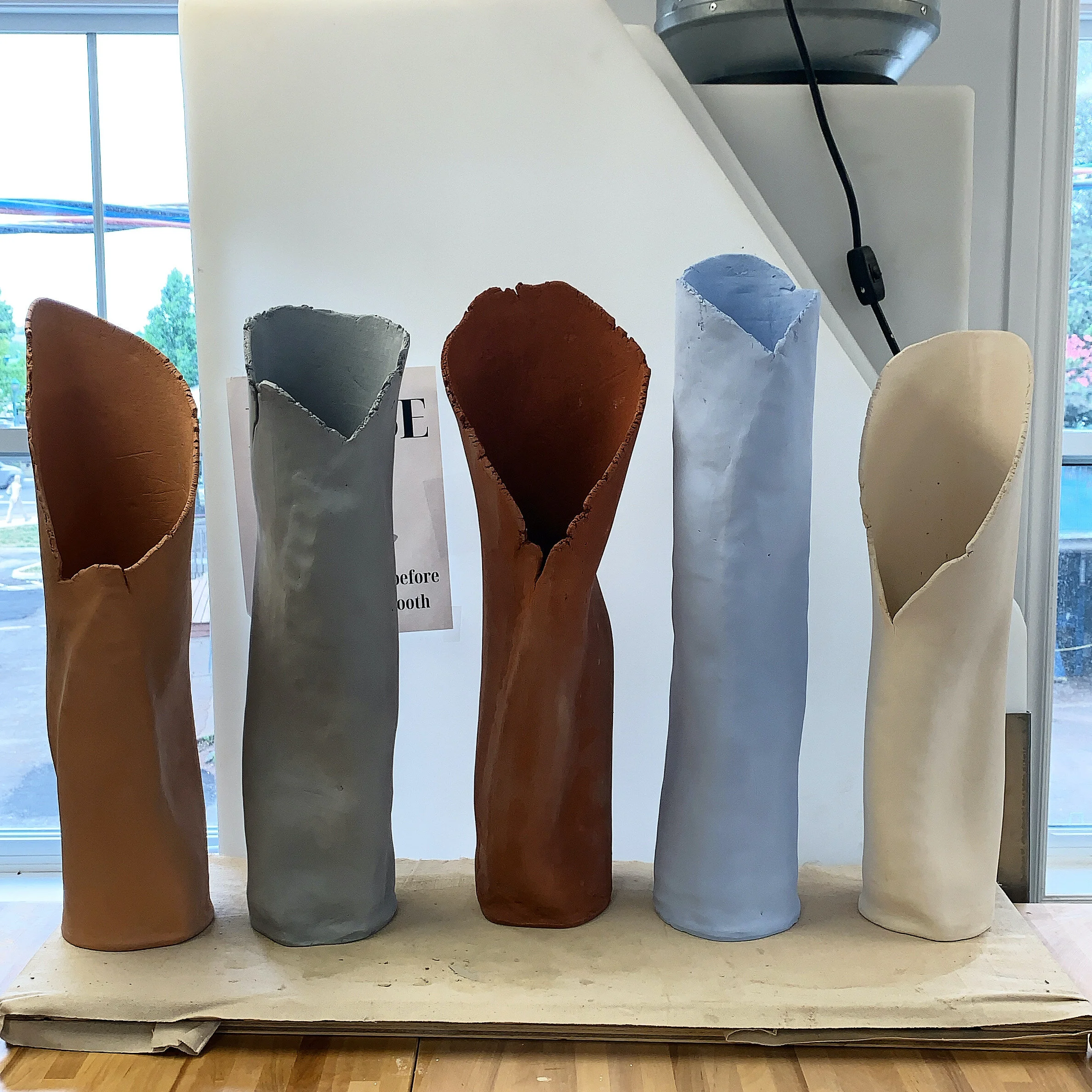 Matt Cripps’ 5 Crackling Vases before the Miramichi piece slumped over.