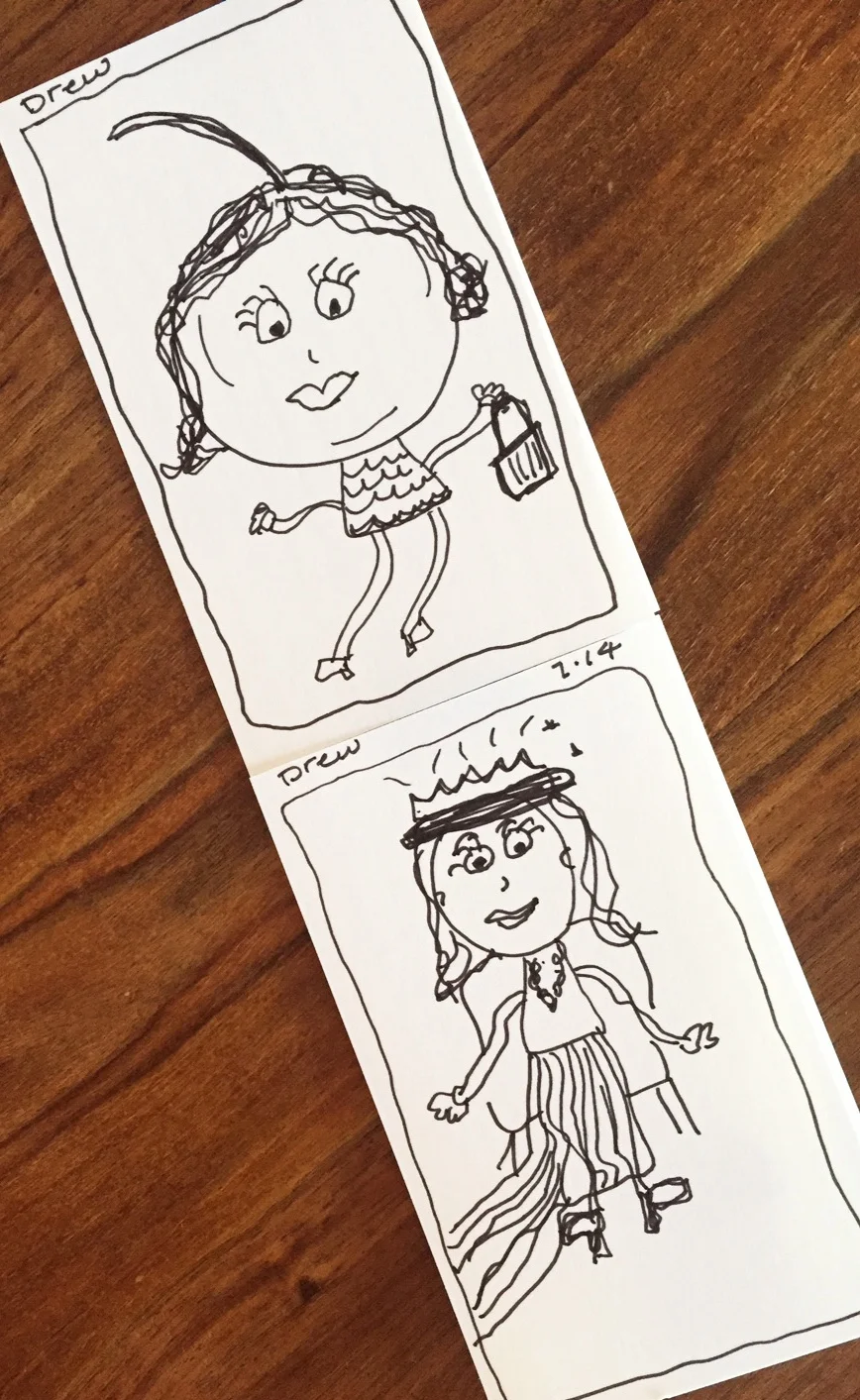 Writer tries drawing, with help from Lynda Barry and Writing the Unthinkable.