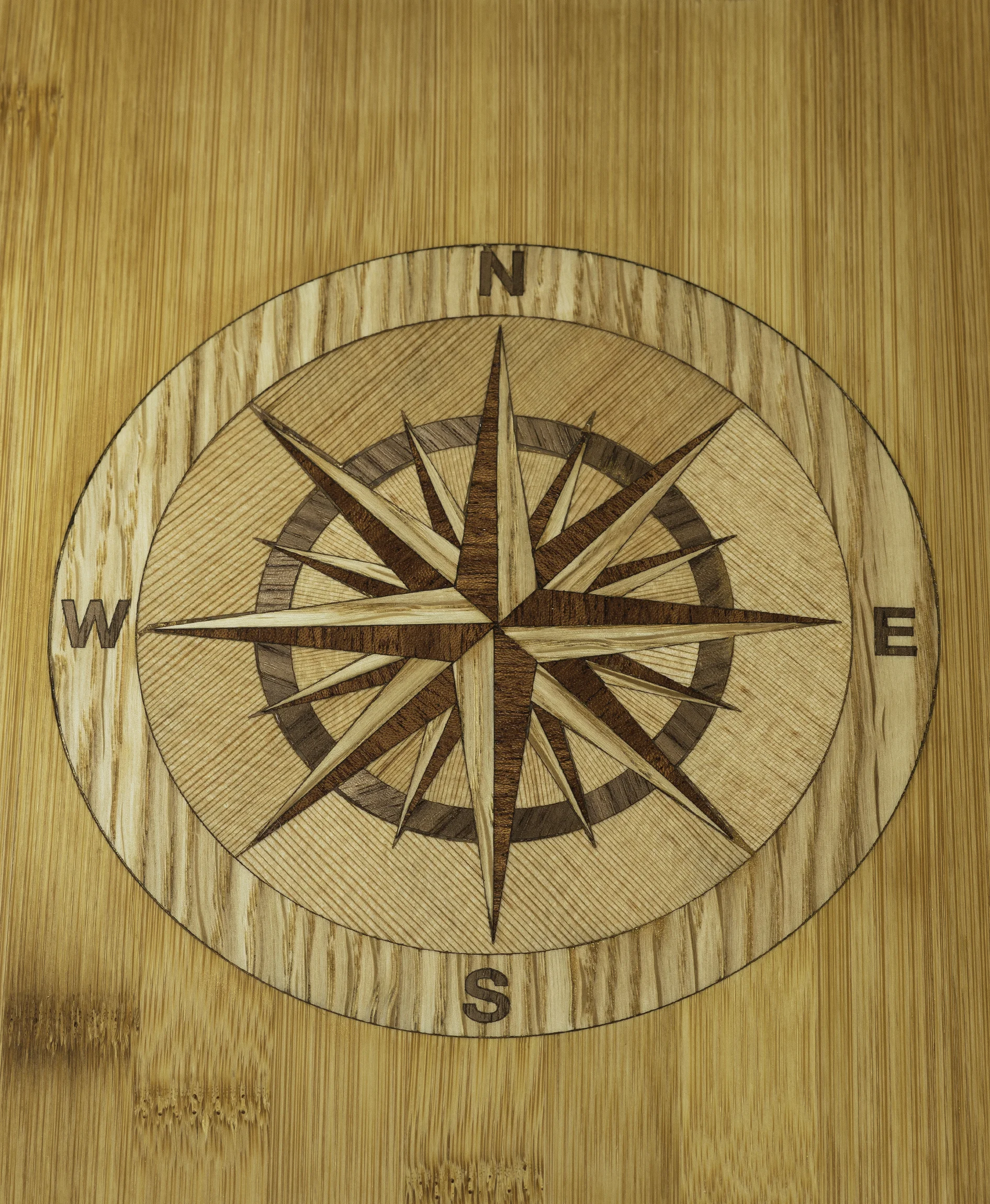 Nautical Compass Board Detail