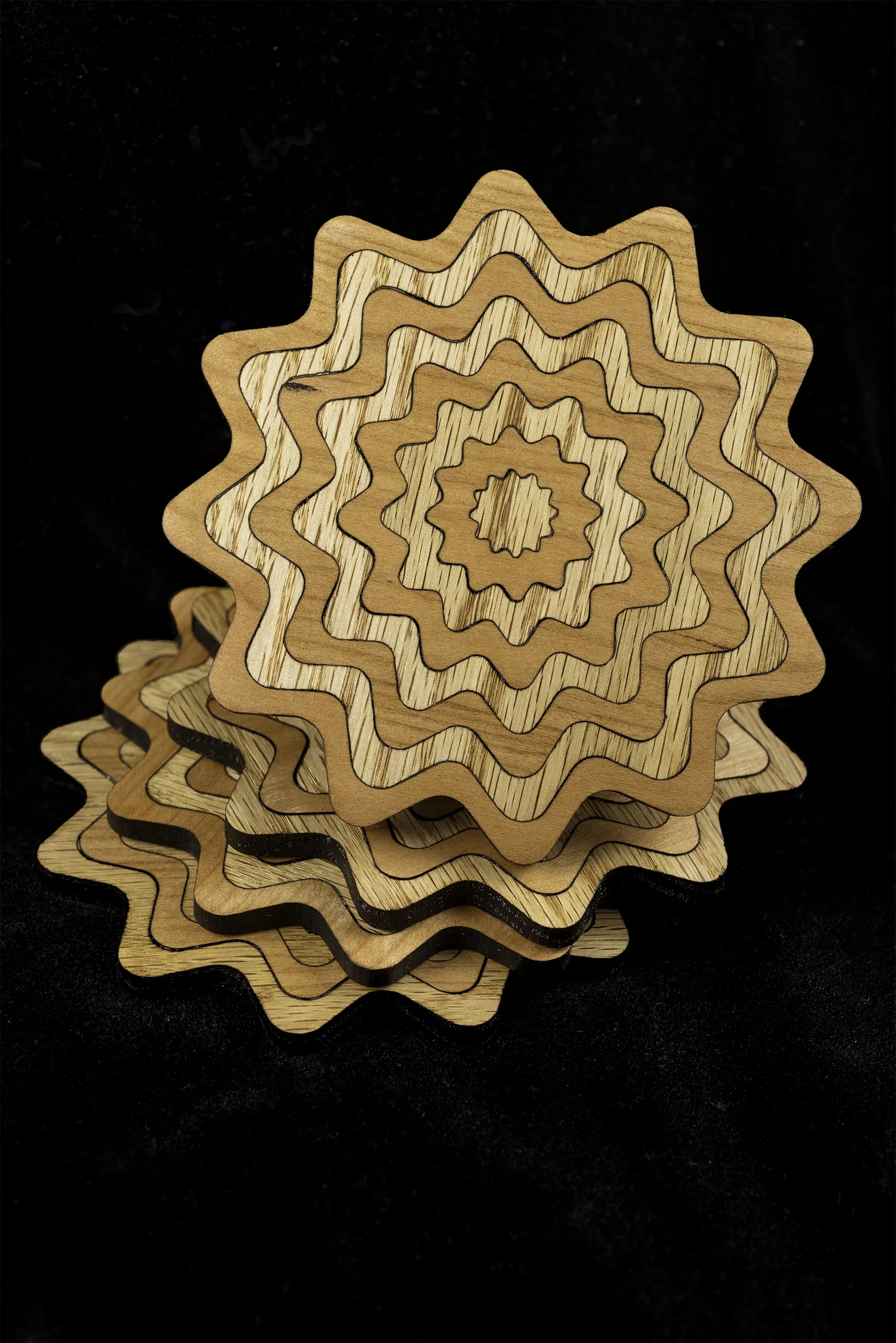 Oak and Cherry Coasters