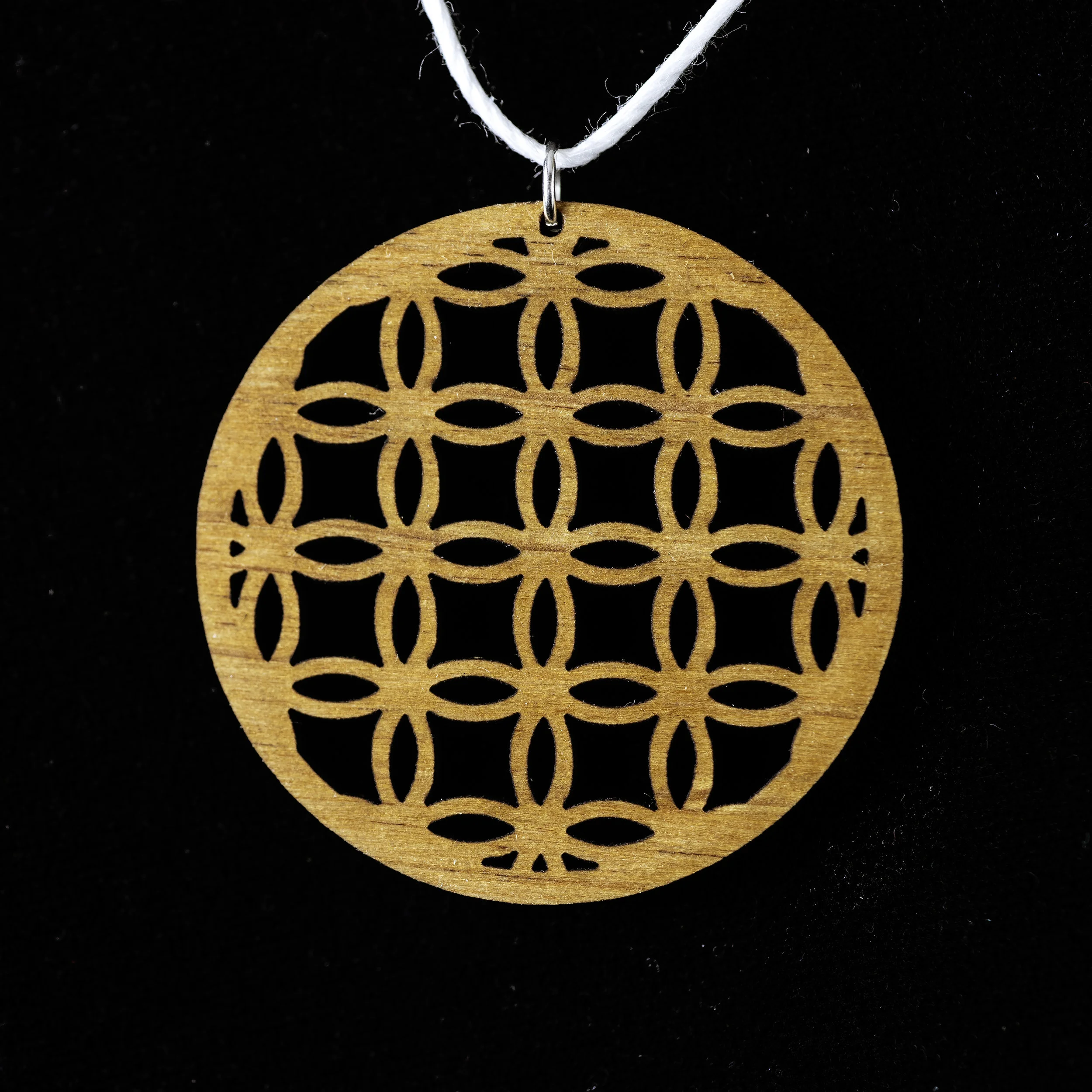 laser cut circles necklace