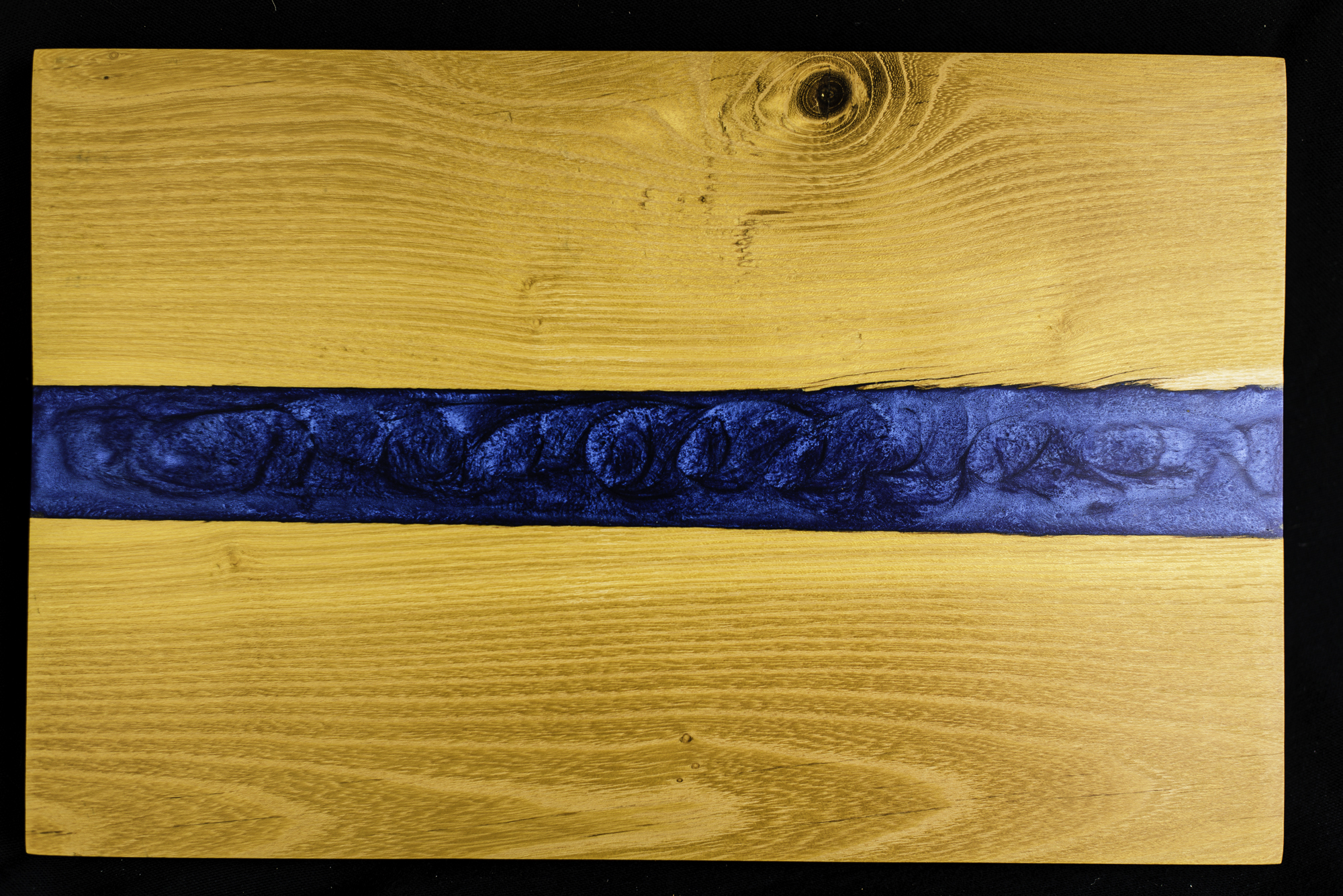 Yellow and blue charcuterie board