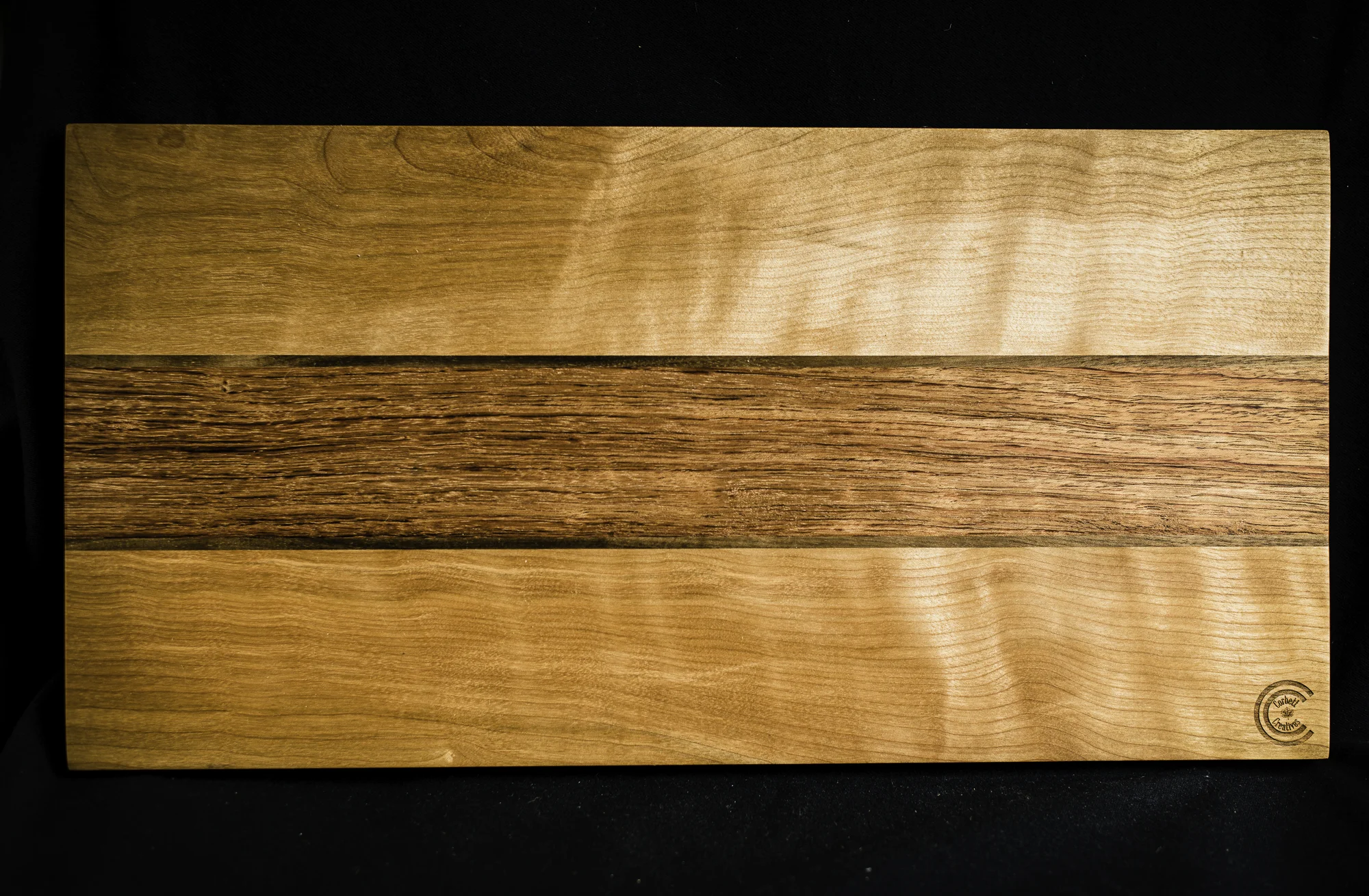 Red Maple, Bloodwood and Walnut Serving Board