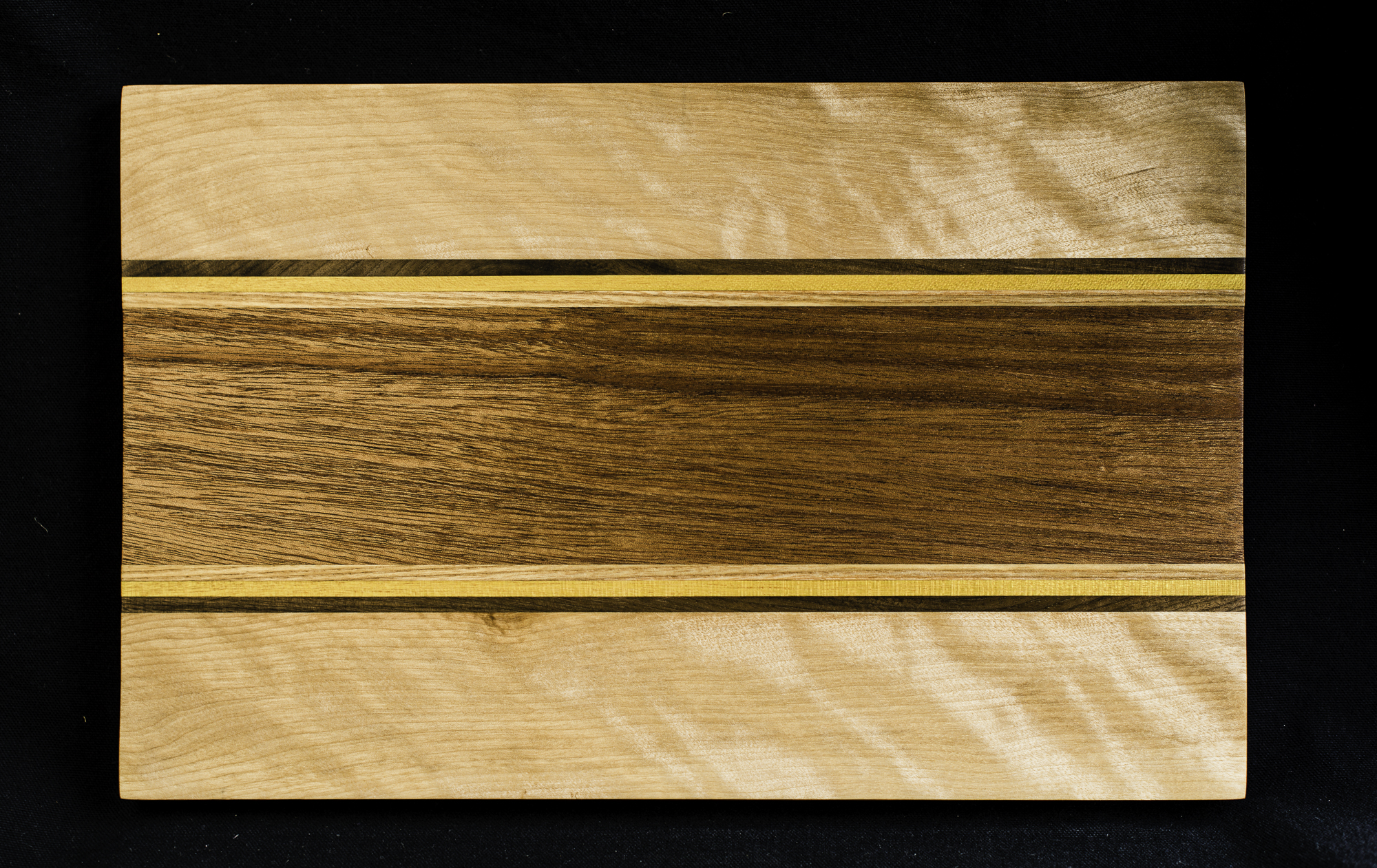 birch walnut yellow heart ash sapele serving board