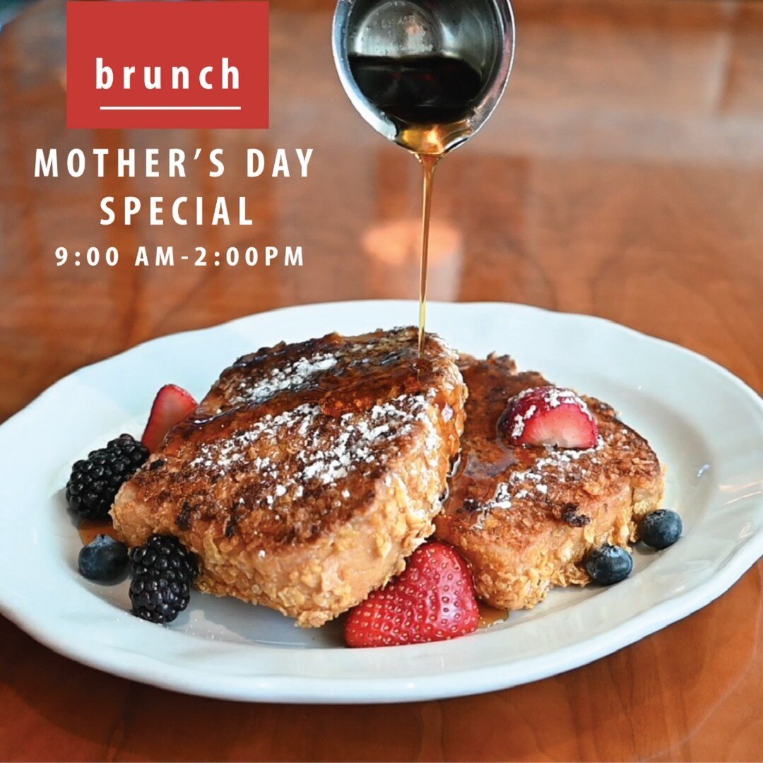 Treat the Mother figures in your life to the family style brunch they deserve! Italian family style dining featuring our new and expanded mouthwatering brunch menu from 9:00 AM - 2:00 PM. $34 per person price includes 1 mimosa or craft coffee, sharea