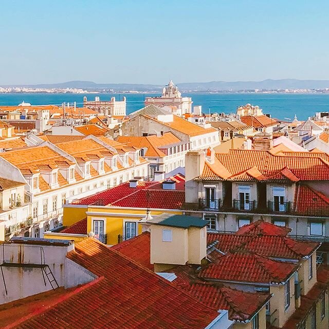 Beautiful Lisbon from our balcony @hoteldochiado