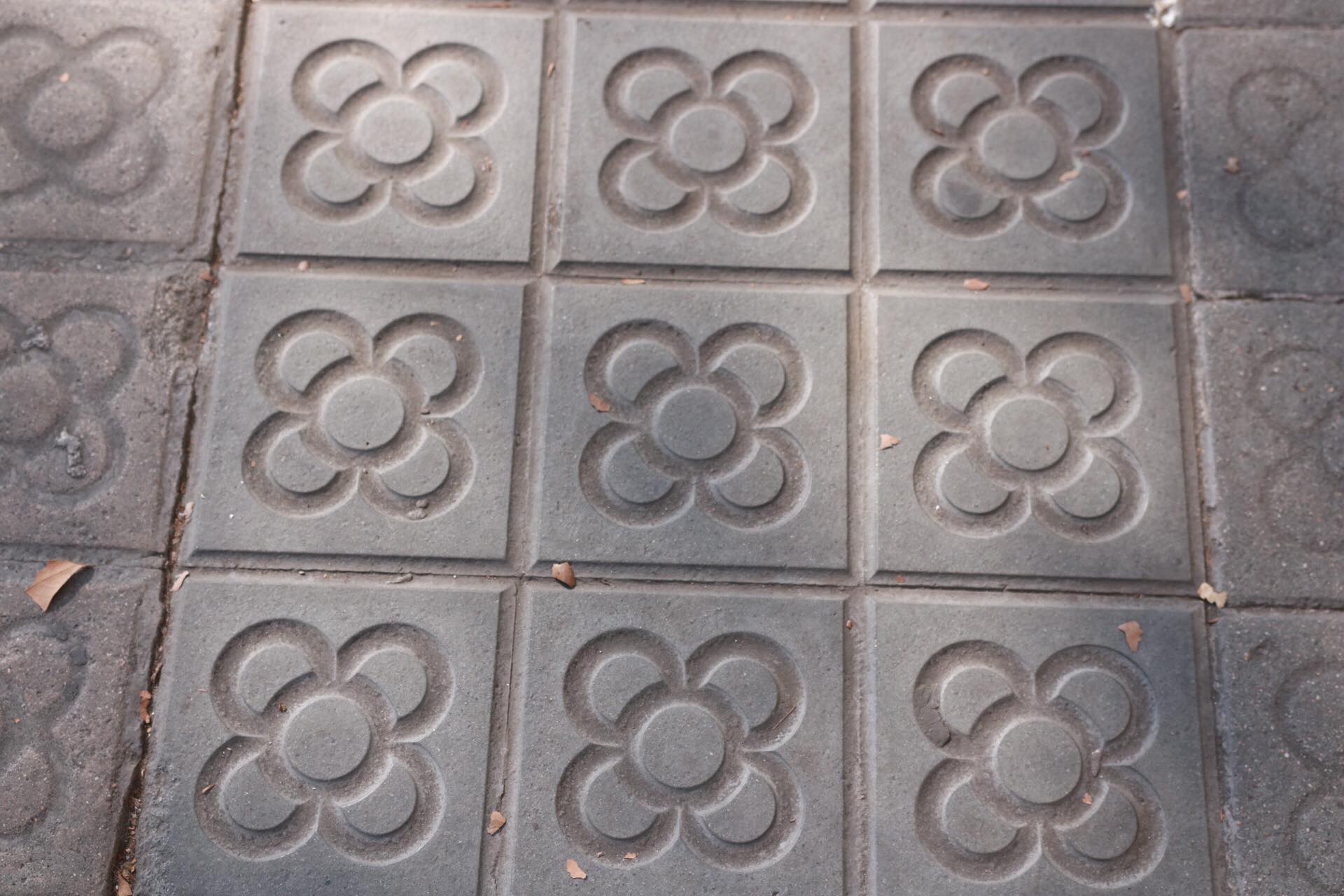 Sidewalk Tiles - The Barcelona Flower