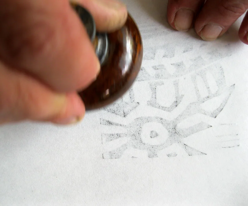 Burnishing the print