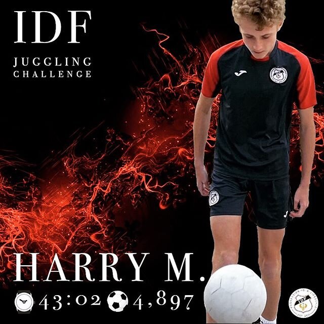 Harry Completes 4,897 juggles in 43 minutes #IDFJUGGLINGCHAENGE