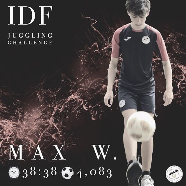 Congratulations Max - 4,083 in 38:38 #idfjugglingchallenge