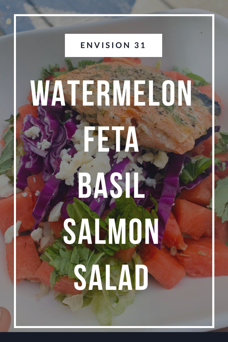 Watermelon Feta Salmon Salad