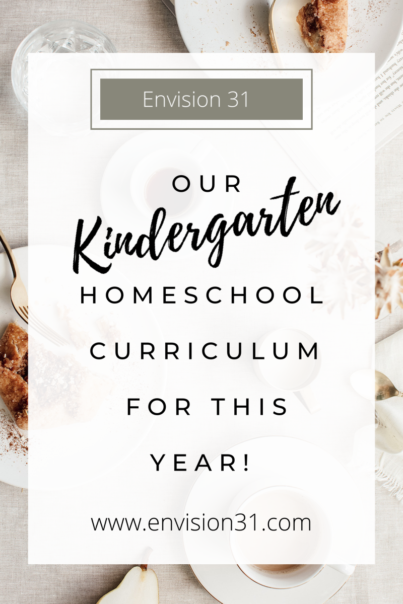 Our Kindergarten Homeschool Curriculum for 2020-2021