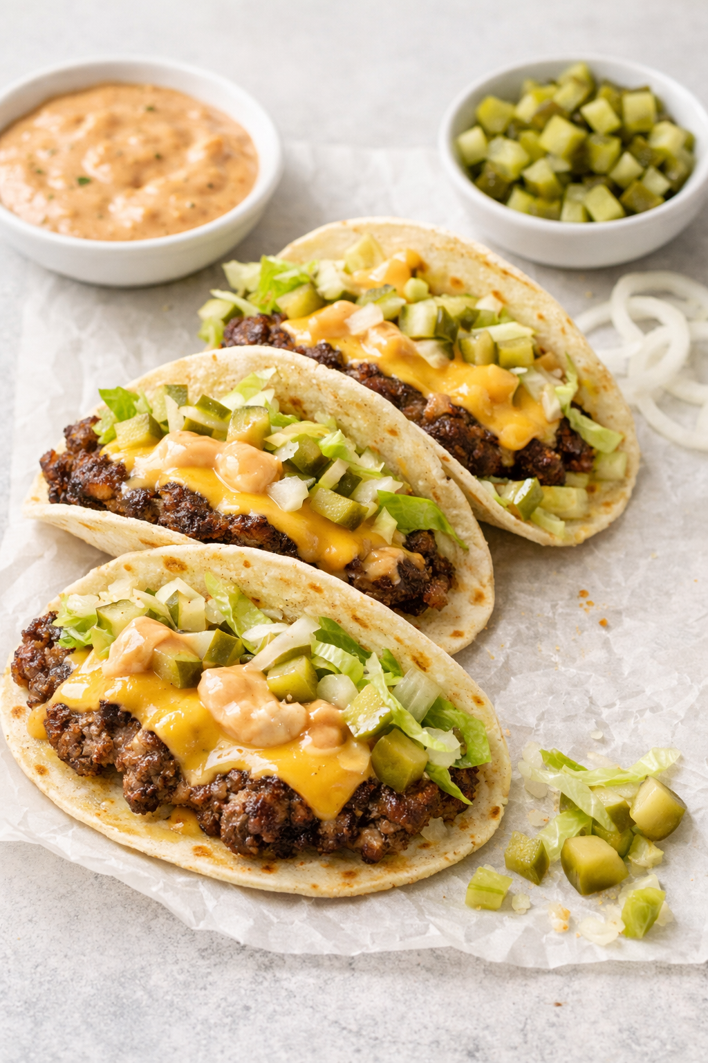  "Big Mac Smash Burger Tacos" (LOW CARB, High Protein) 