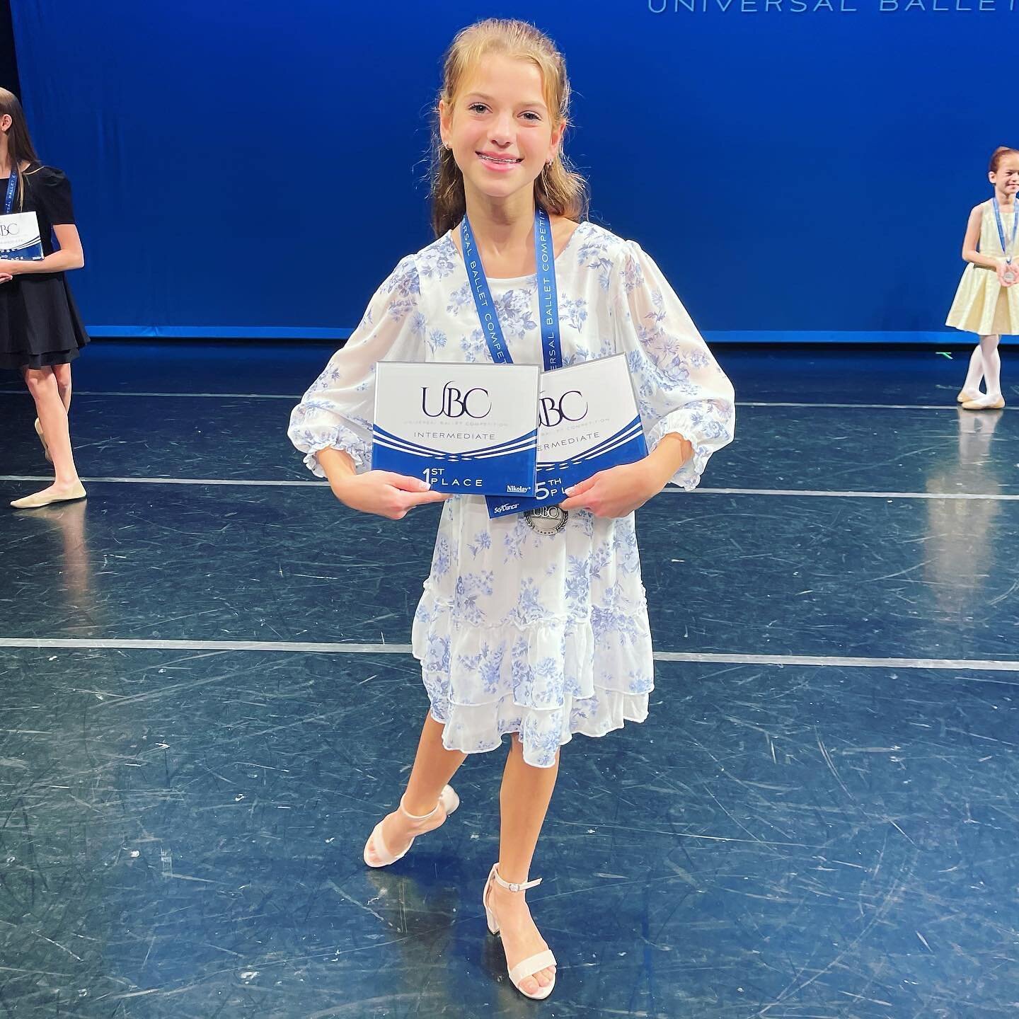 So proud of this 1st place finisher! She received 1st place contemporary and 5th place classical at @universalballetcompetition Next week we&rsquo;ll be in Tampa supporting her at the YAGP finals!! 
We&rsquo;re in constant amazement of her and her si