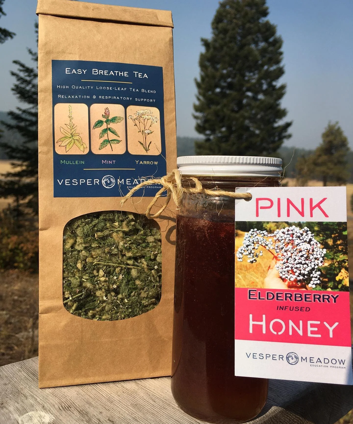 Gifts from the Land: 2020 Tea and Elderberry-infused Honey