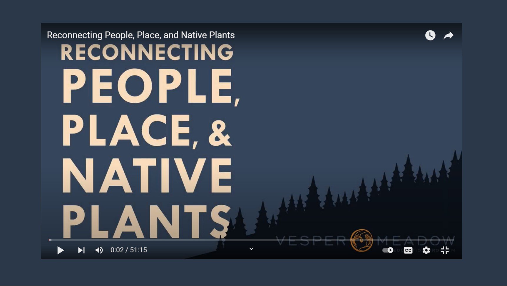 The Story of Vesper Meadow Unfolds: a community presentation 