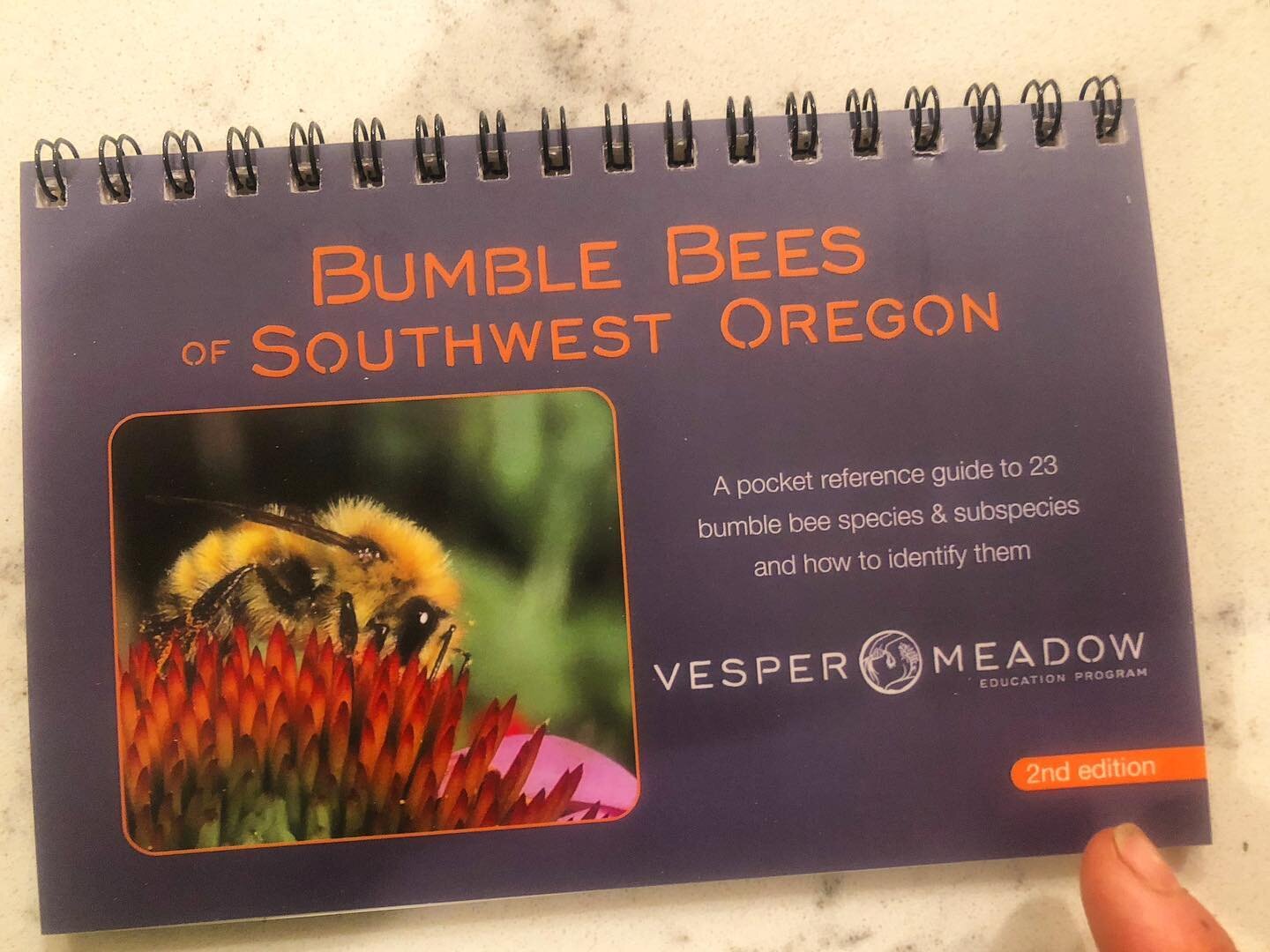 See that in the corner?! It&rsquo;s the 2nd edition of the Bumble Bees of Southwest Oregon. 

Many thanks to @beesofcanada for editing this round and @lilialetsch again patiently incorporating edits and layout. Thanks @mustard.press.inc for printing 