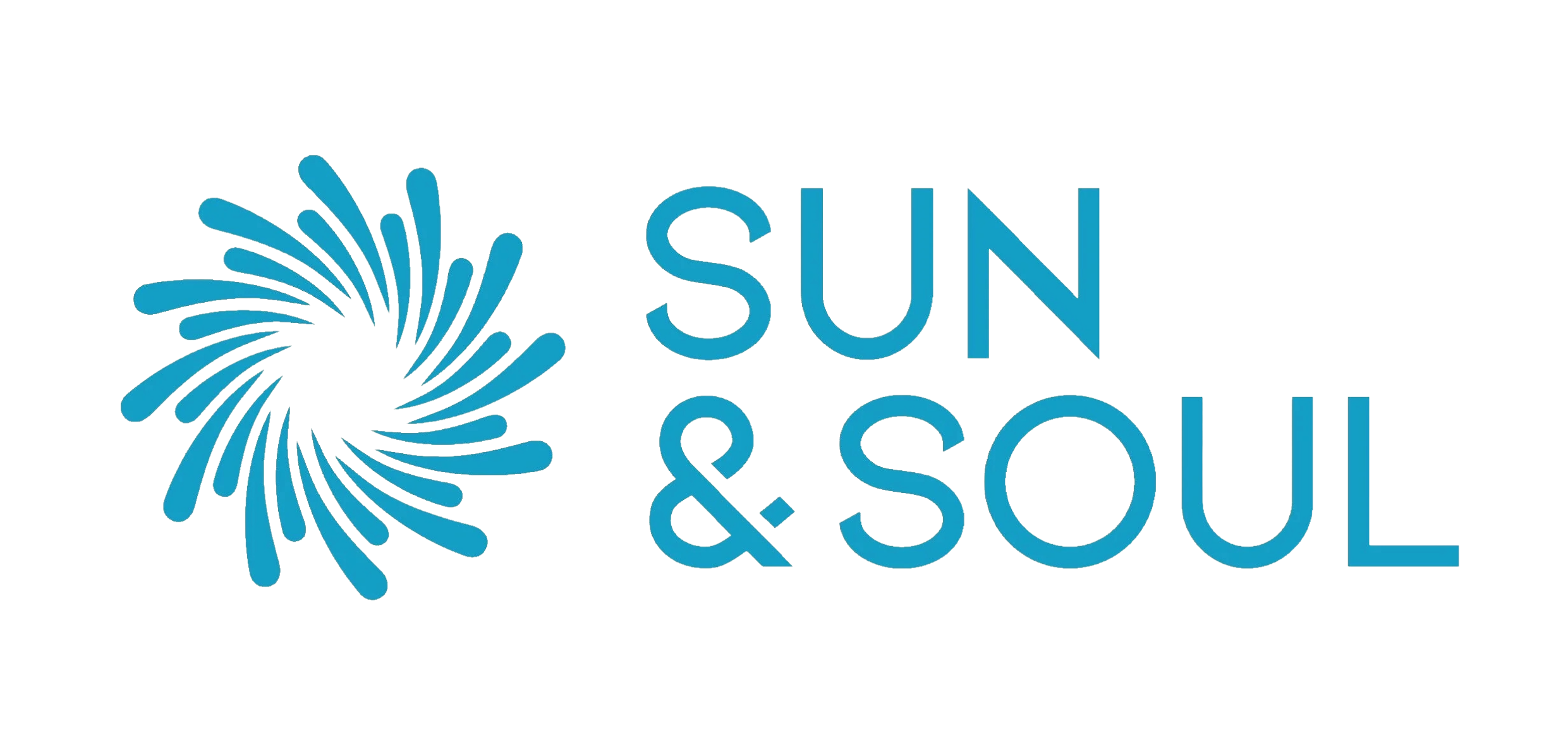 Sun & Soul logo with stylized sunburst and the text "SUN & SOUL" in blue.