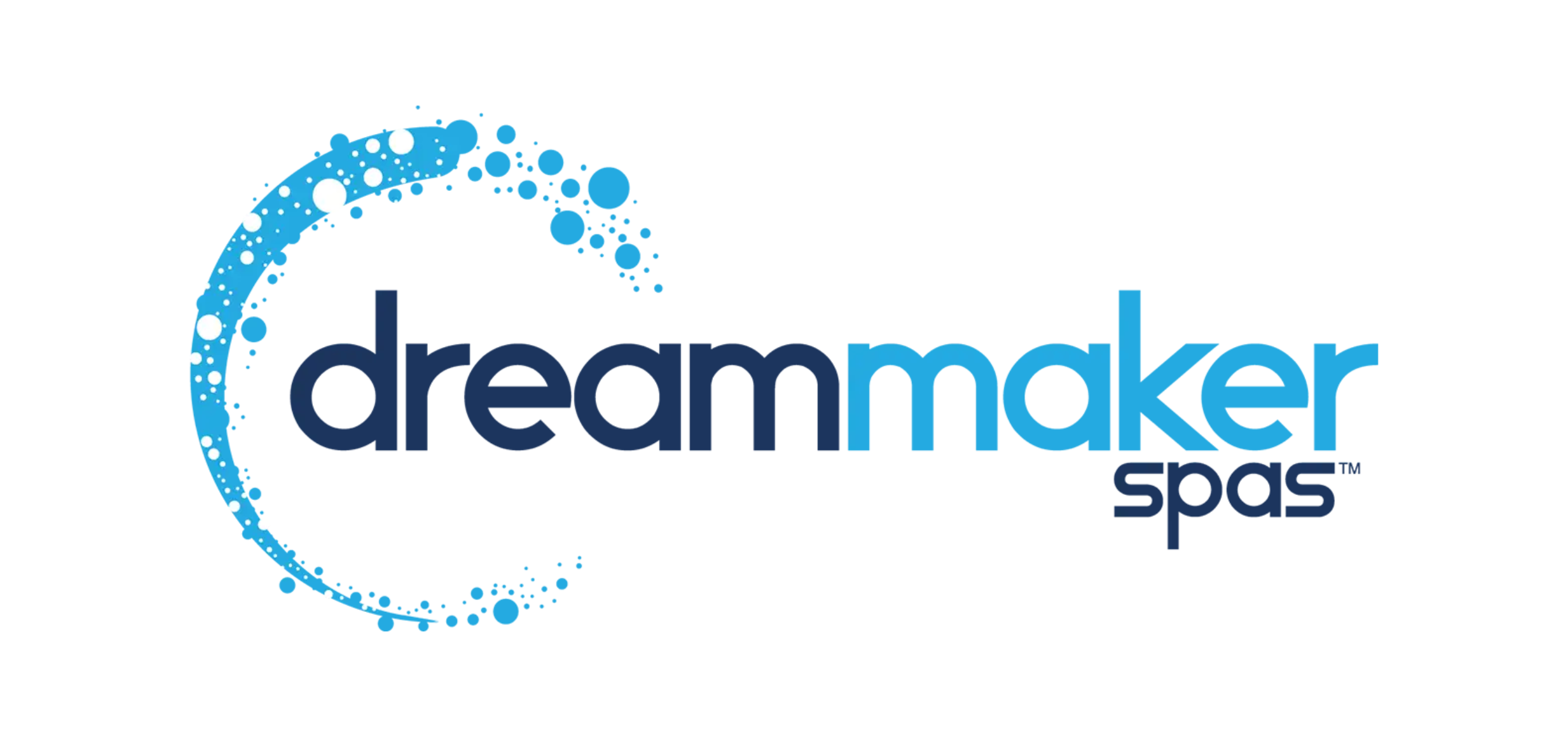 Logo of Dreamaker Spaces with a large blue Earth and the company name in stylized text.