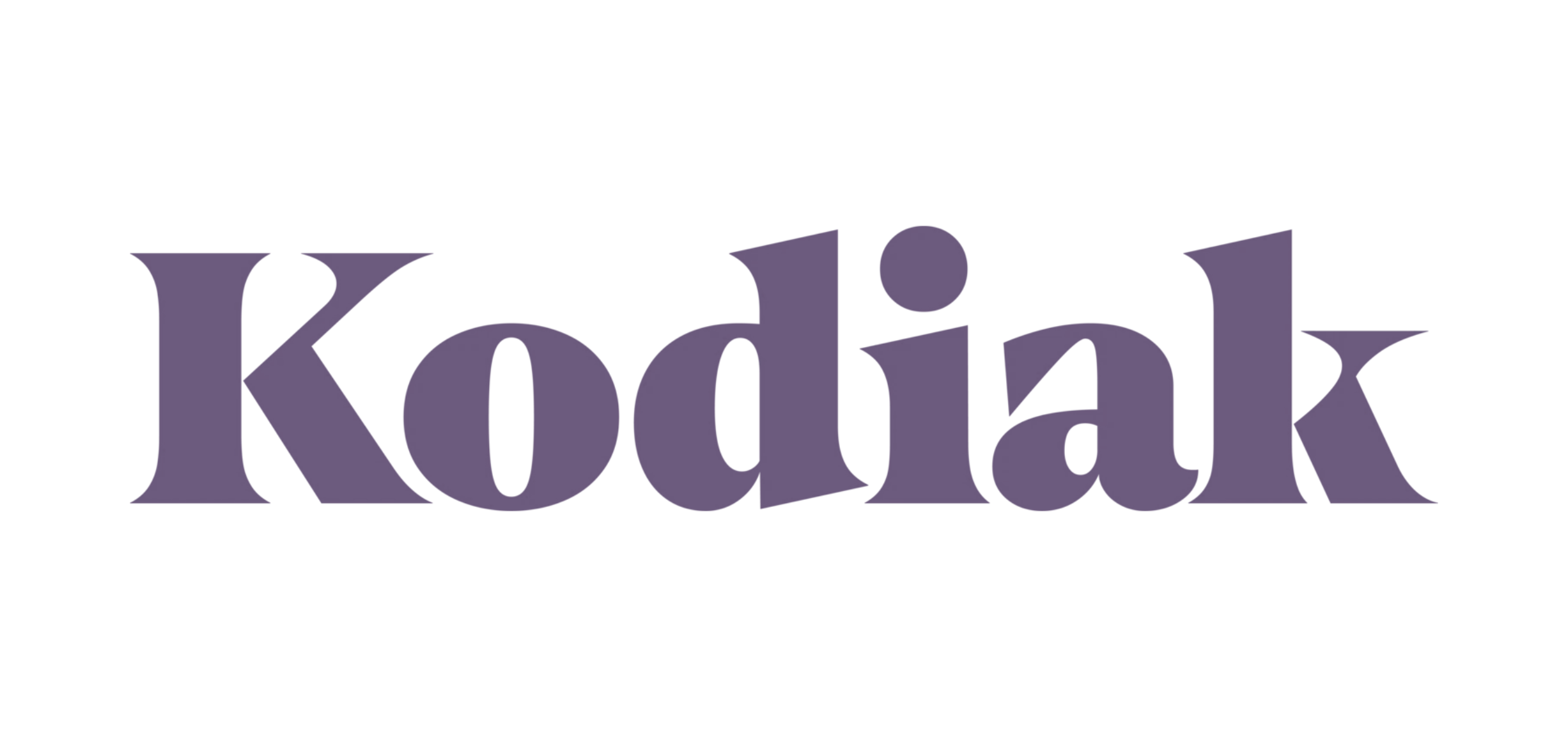 KODIAK written in bold, purple letters on a black background.