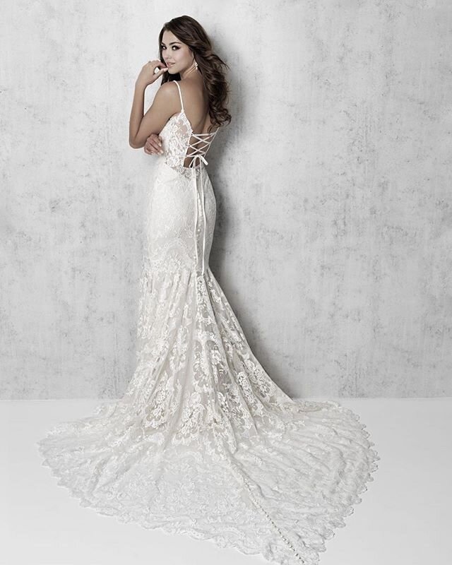The train on this gown is something else! Book an appointment with us today to try it on. We&rsquo;ve got some beautiful dresses here at Riverfront Bridal. #Allure #MadisonJames #Wilderly #Mankato #Bride