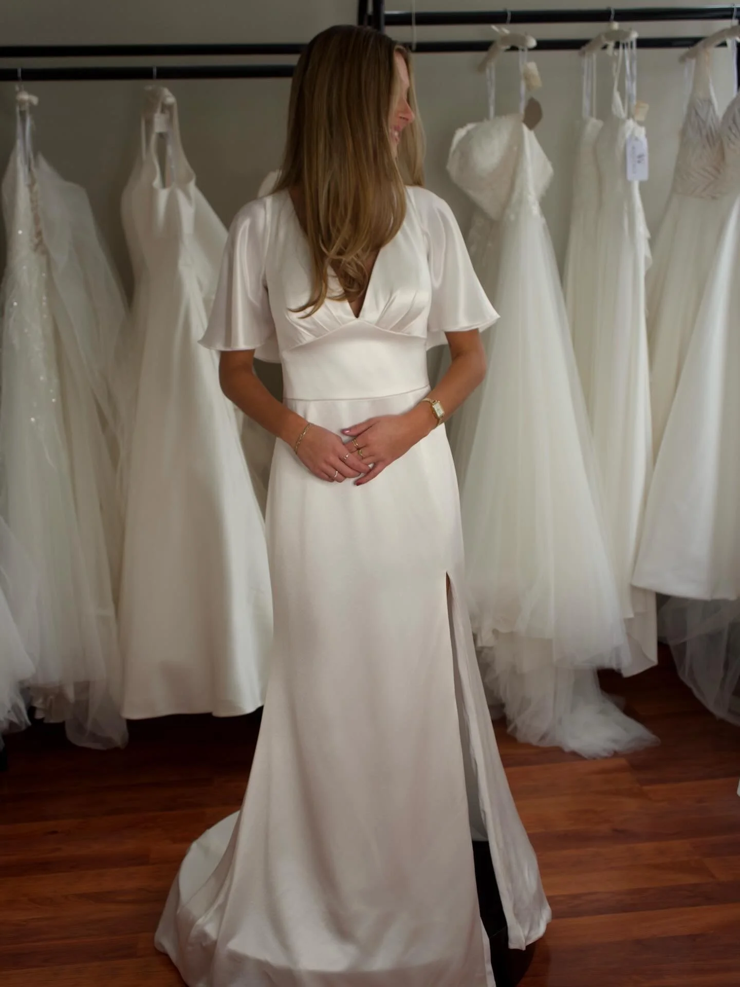 Loving the silky feel of this dress⭐️ 

The perfect dress to dance all night in! 

Call and schedule an appointment with us at 507-386-0861