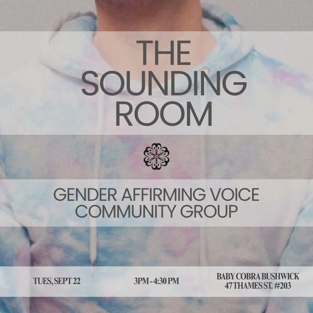 A donation based community group in Brooklyn for those looking to explore their voice and the way the share their voice everyday. 

This group hopes to meet monthly&mdash; hosted by @baby.cobra.yoga 🪬🫶 in Bushwick. 

Please visit https://babycobray