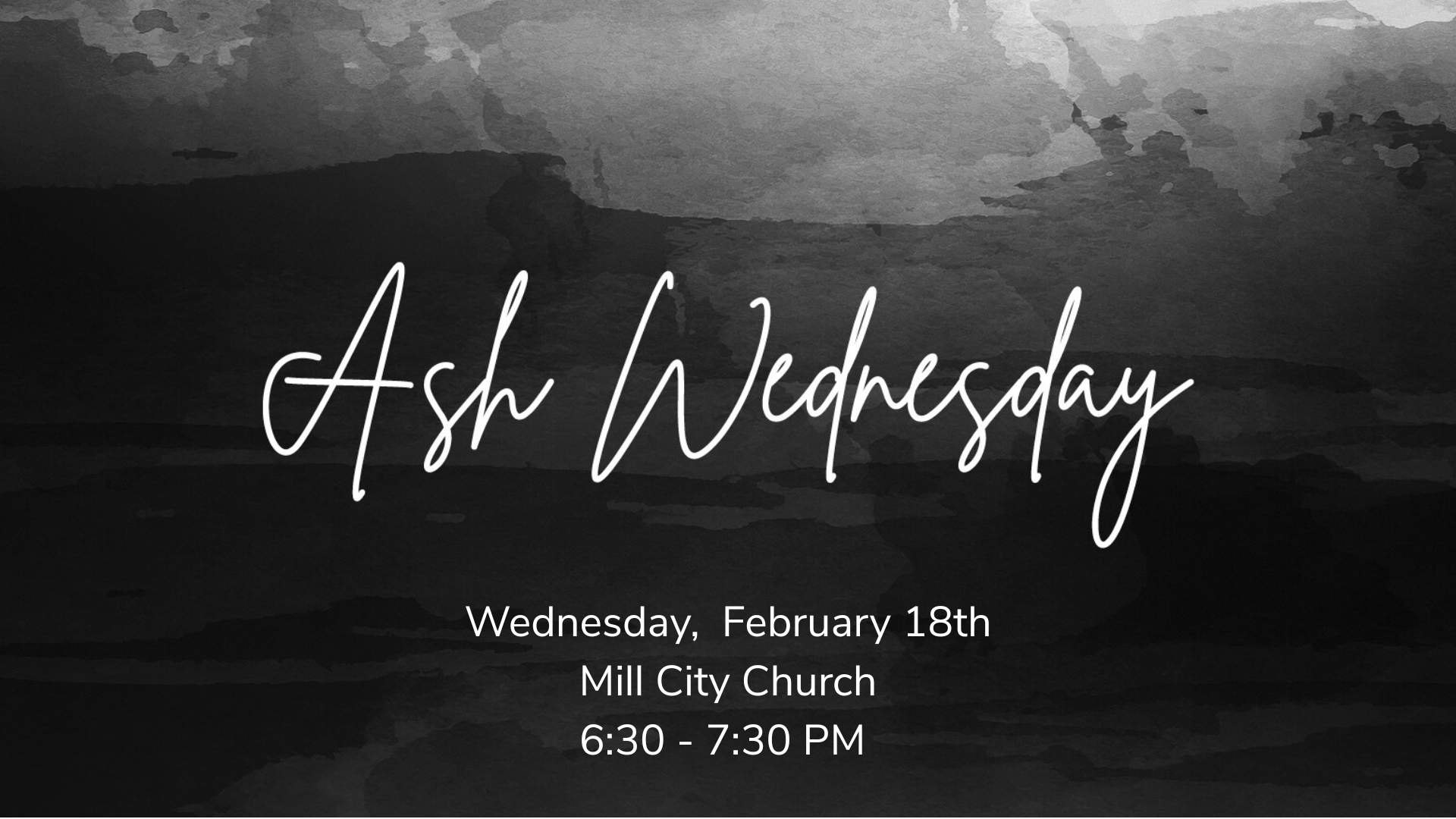 Ash Wednesday Service