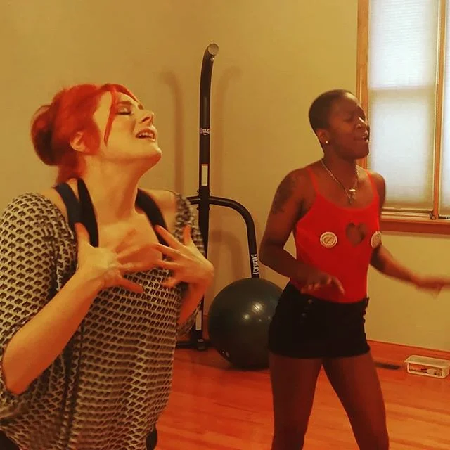 Just a little r&r for us today...#rehearsing and #rhinestoning! Working hard to bring you a phenomenal show this Friday! Come out to @crackfoxstl for Just a Peck: A Kiss & Tell Review.
#thekissandtells #burlesque #burlyq #burlesk #stlburlesque #stlburlyq #dance #performance #sing #singing #singandstrip #goseeashow #costume #costuming