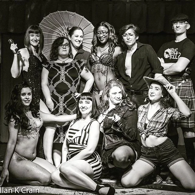 A huge thank you to everyone who came out to Just A Peck: A Kiss & Tells Review on Friday! You were an incredible audience, and we absolutely loved performing for you! We hope to see all your faces at our next show D&D: Songs of Smashing on Sat, July 27 at The Stage at @KDHX! If you were at the show, you heard us announce one of our special guests, Cadaver Dadio! This will be their first time working with us, and we're looking forward to playing with the character they bring to the stage.
As always, a gigantic thank you to the crew at @crackfoxstl and Carrie Harris for allowing us to perform in the space. Thank you to Jen for handing all our sound needs beautifully and playing some fantastic tunes preshow and during break. A tremendous thank you to Little Jess for keeping track of our costume pieces wherever we may have flung them. Finally, thank you to the luscious Lolita Love. You were truly spectacular and an absolute delight both on and backstage!
Photo: Allan Crain
#thekissandtells #stlburlesque #stlburlyq #burlesque #burlyq #burlesk #dance #singing #singandstrip #performance #stripping #goseeashow #gratitude #dnd #gamer #gamergirl #gamergirls #nerd #tabletop #gaming #theater #theatre #acting