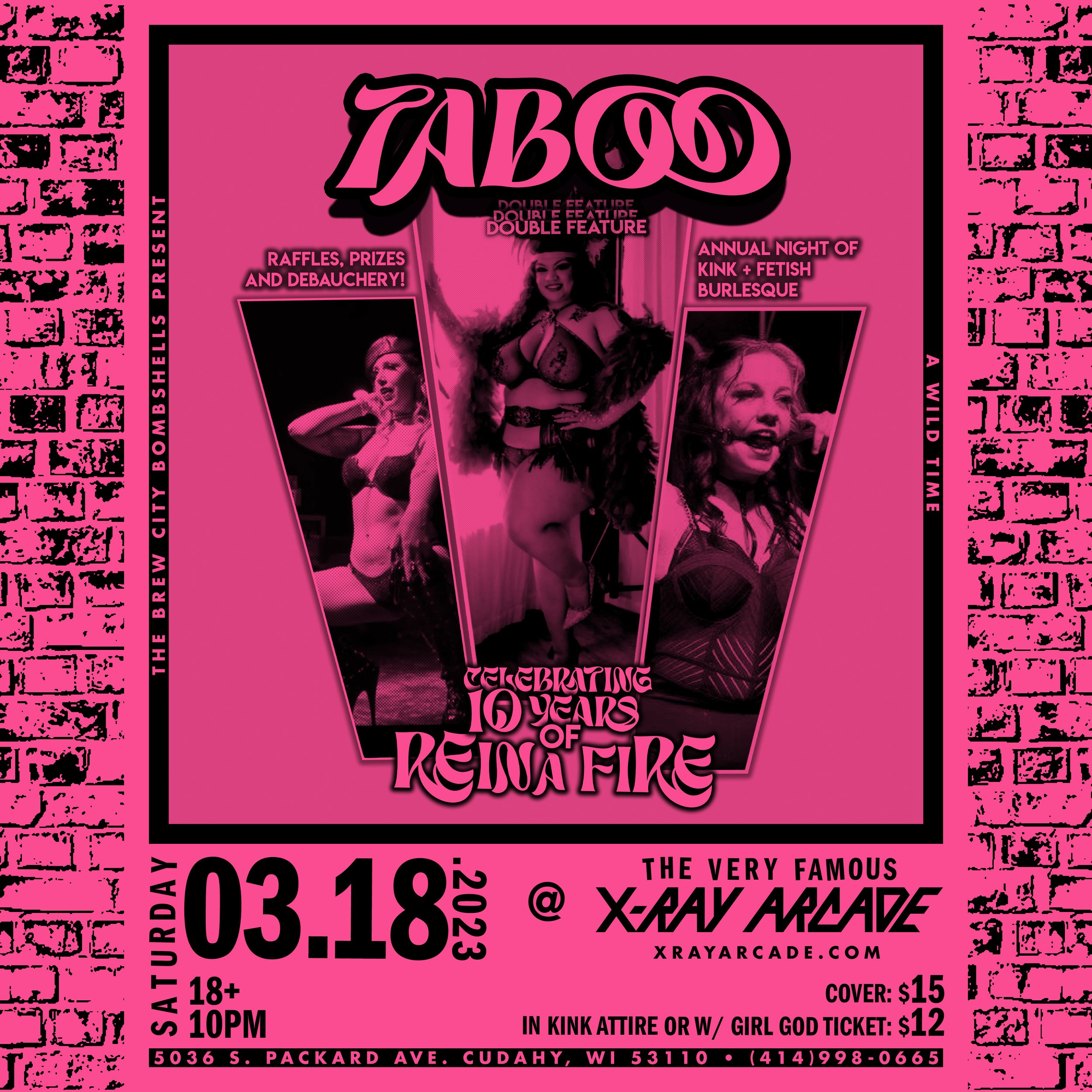Brew City Bombshells Present TABOO: Annual Night of Kink + Fetish Burlesque