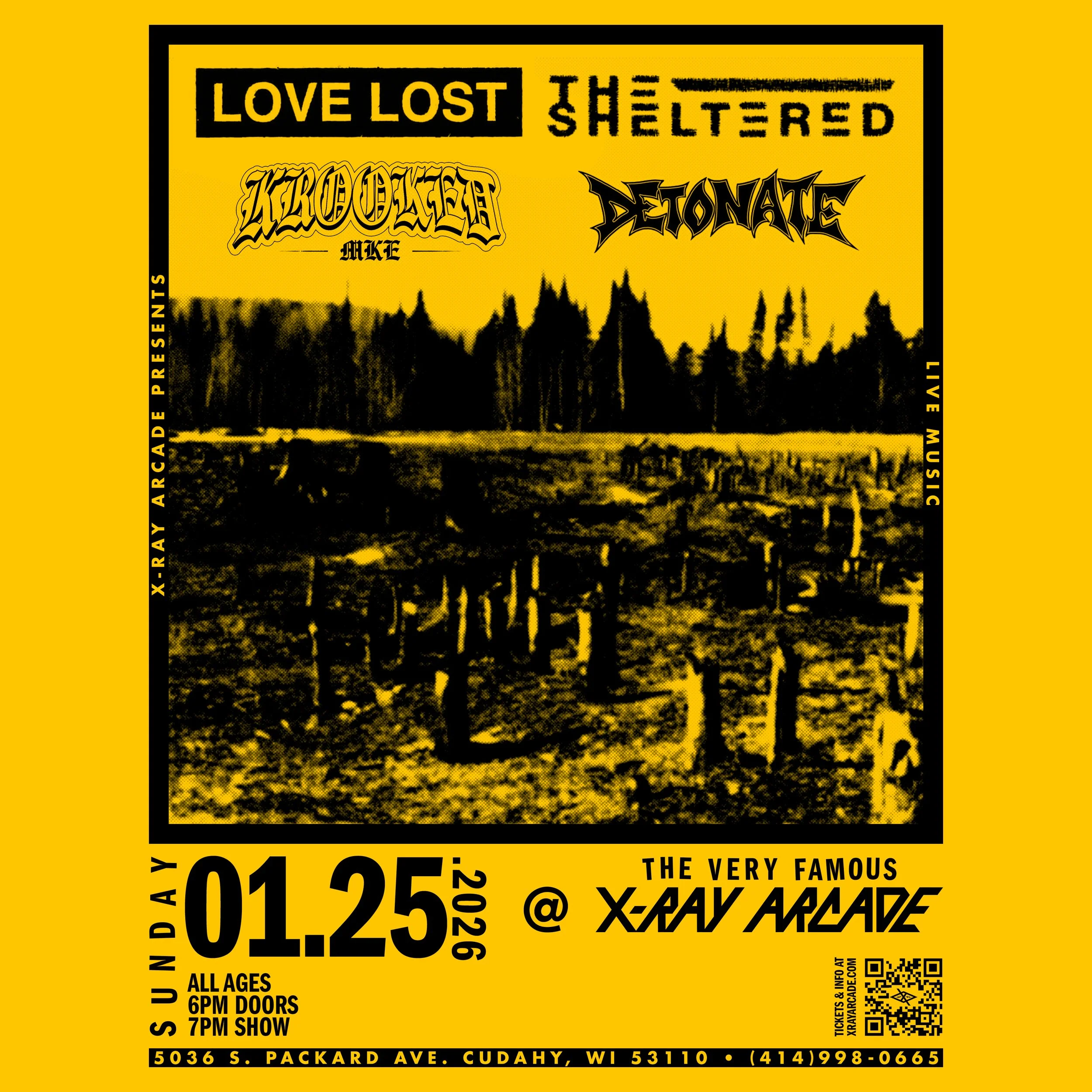 Love Lost / The Sheltered / Krooked / Detonate
