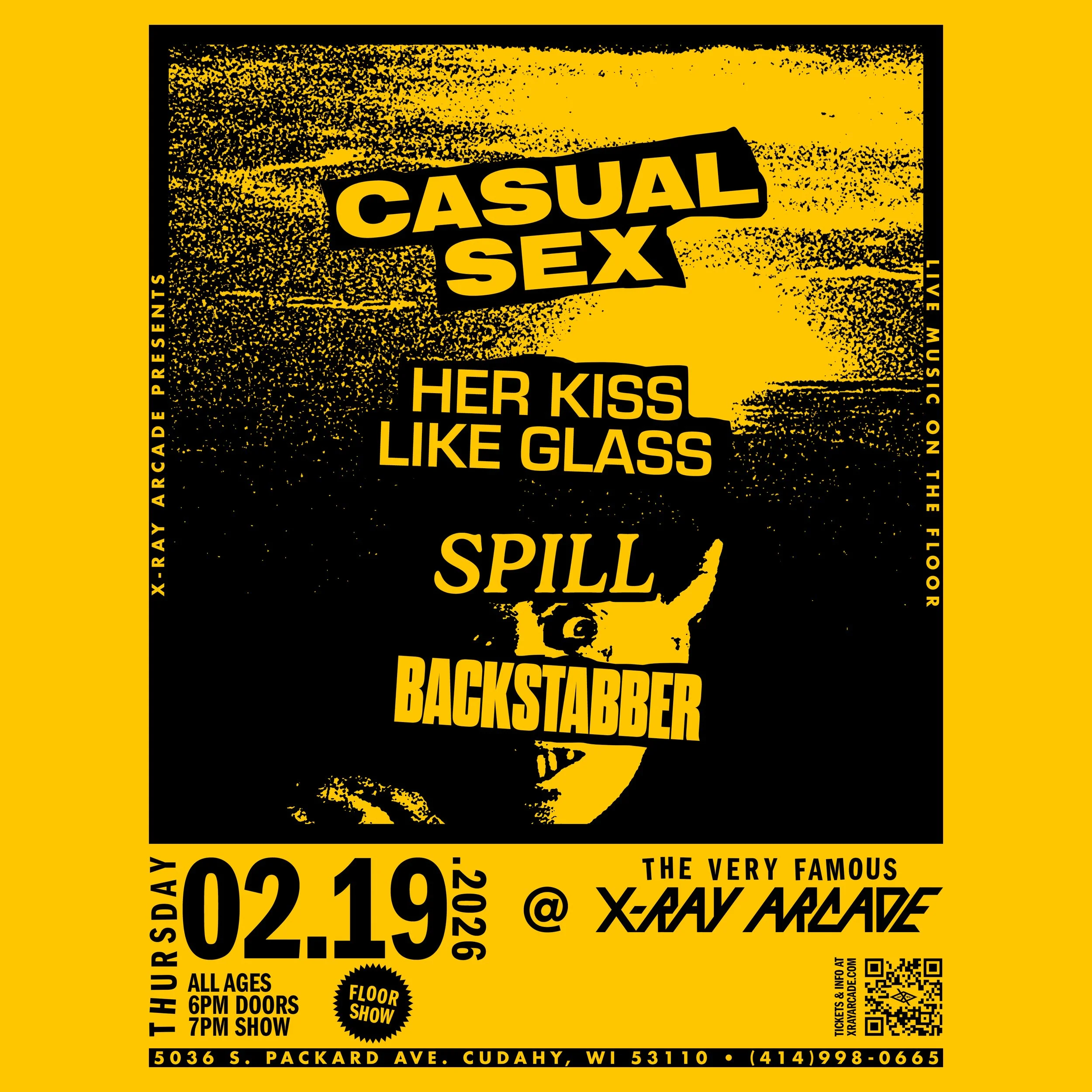 Casual Sex / Her Kiss Like Glass / Spill / Backstabber