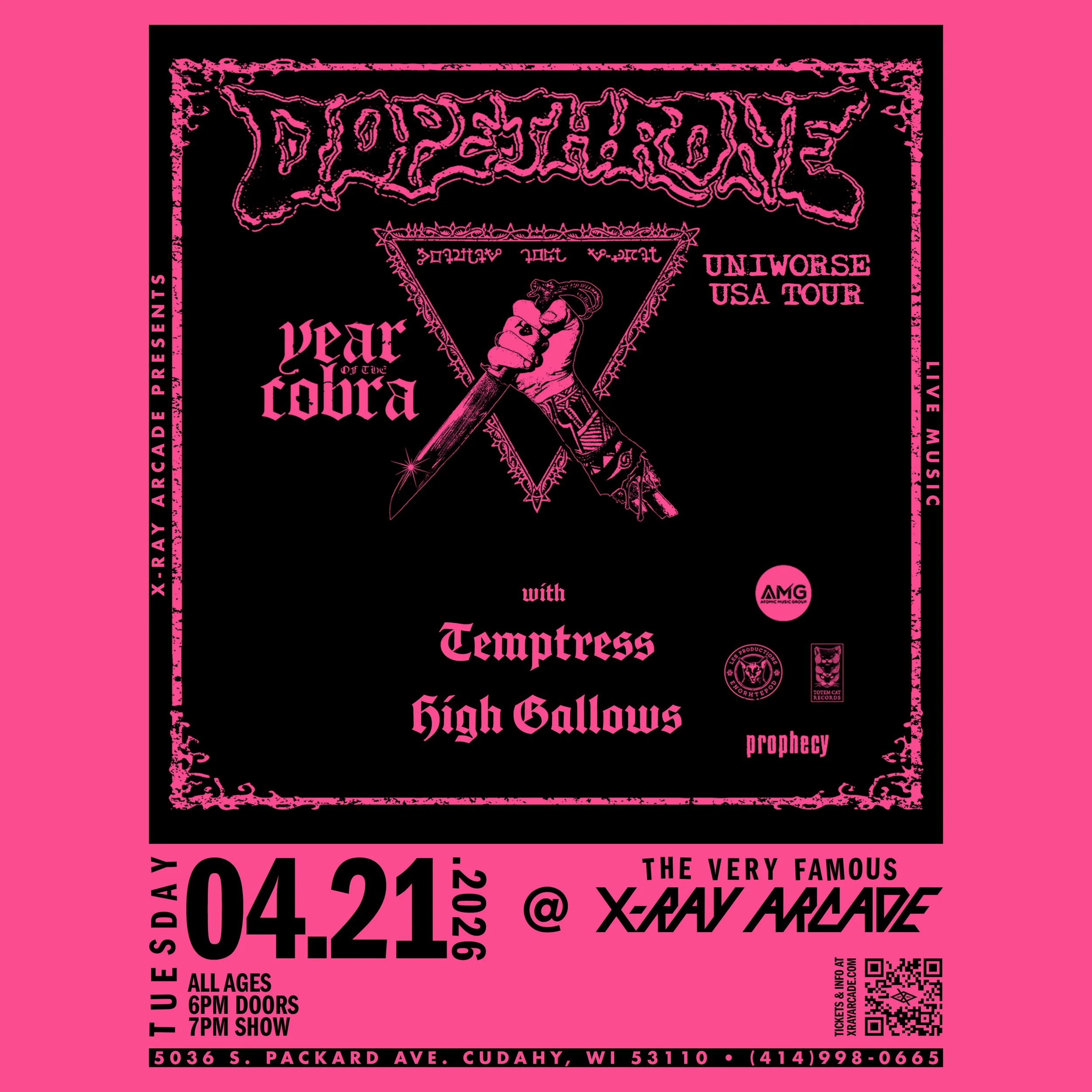 Dopethrone / Year of the Cobra / Temptress / High Gallows