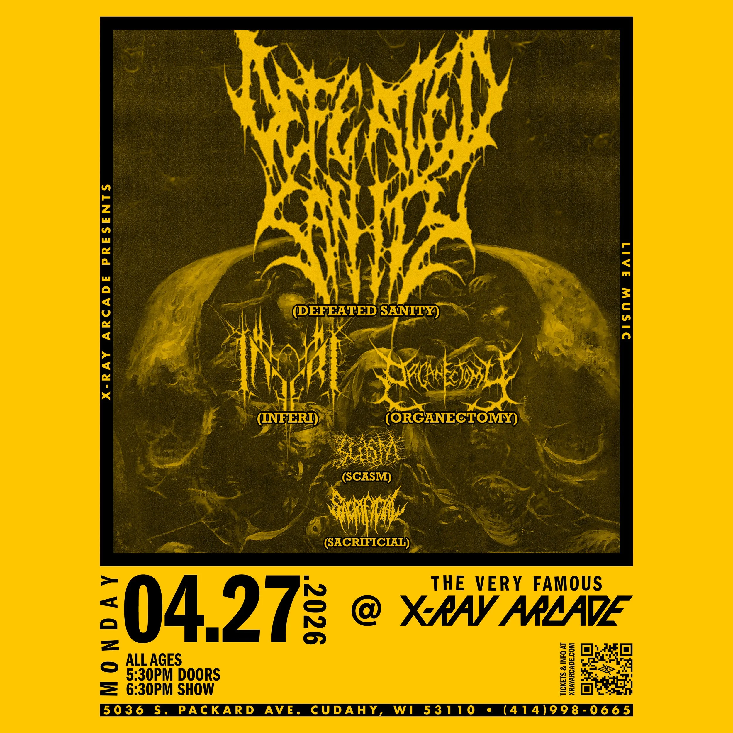 Defeated Sanity / Inferi / Organectomy / Scasm / Sacrificial