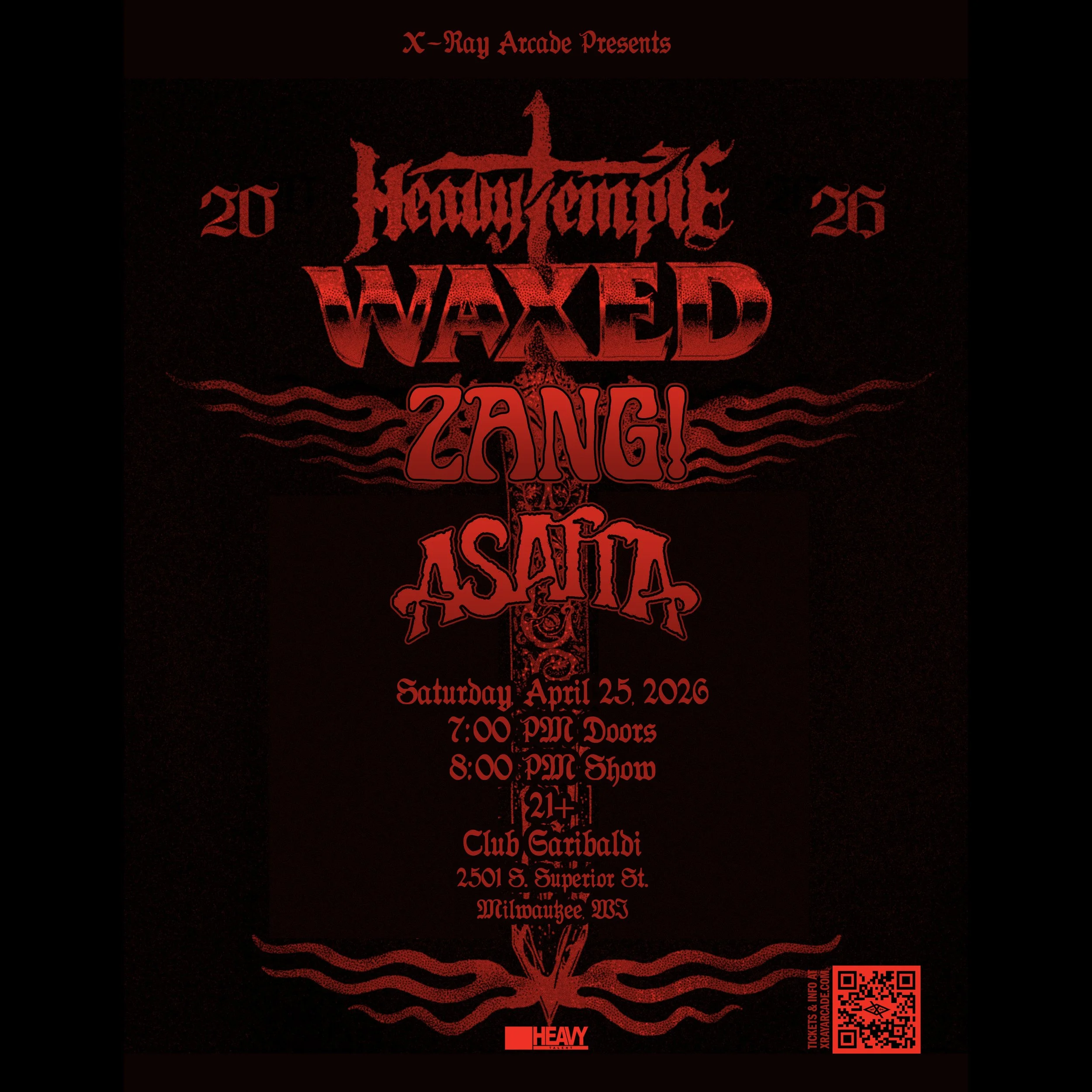 @ GARIBALDI: Heavy Temple / Waxed /  Zang! / Asatta