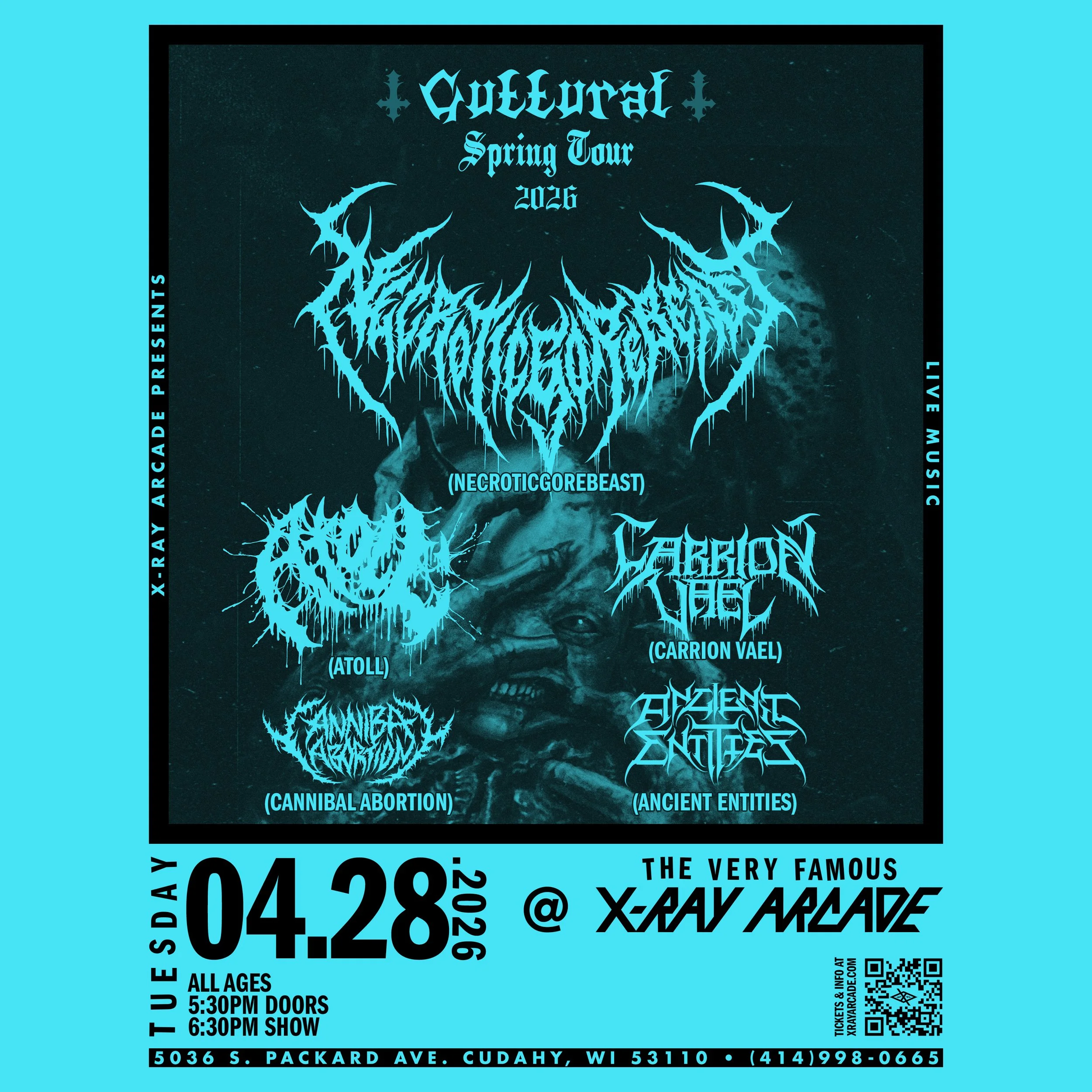 NecroticGoreBeast / Atoll / Carrion Vael / Cannibal Abortion / Ancient Entities