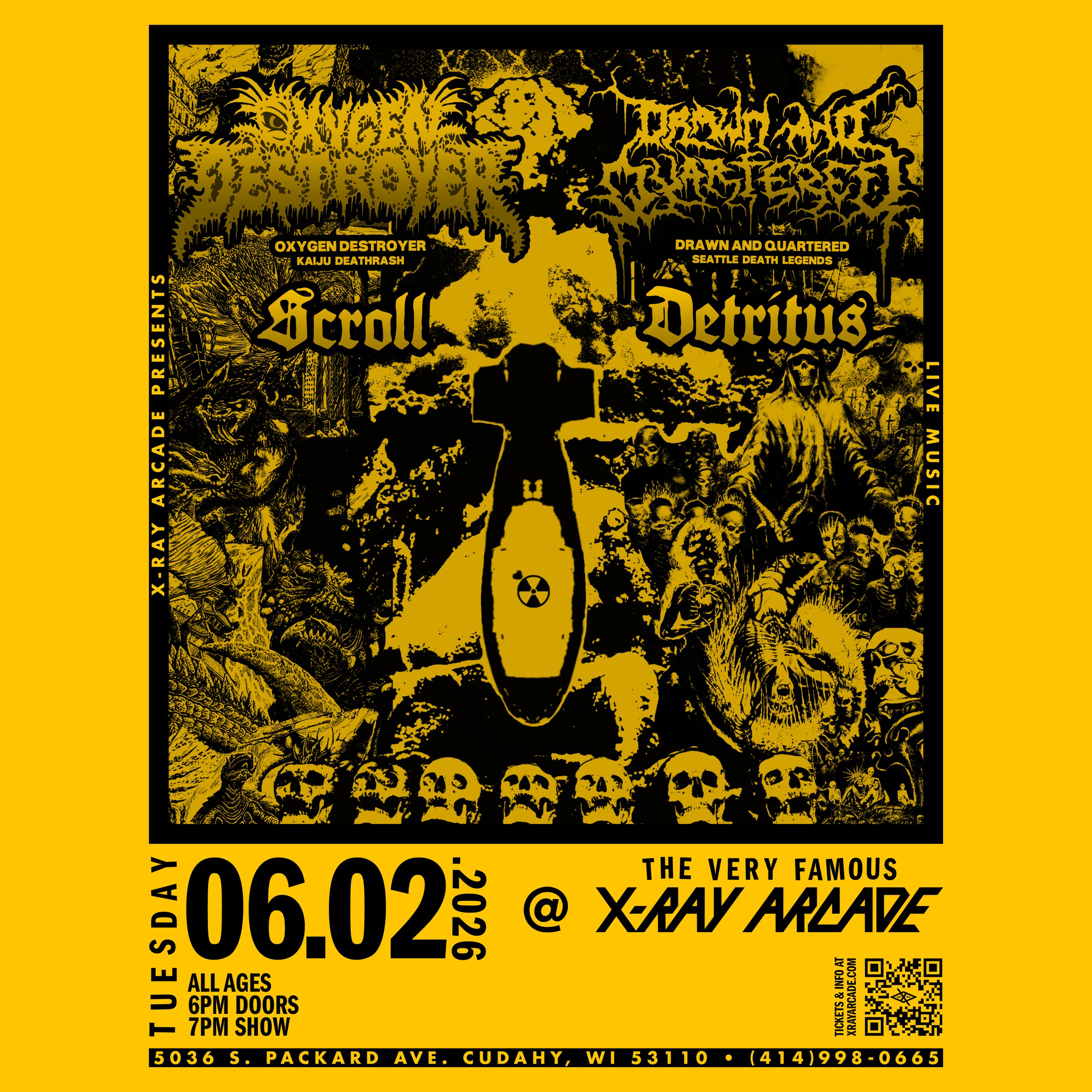 Oxygen Destroyer / Drawn &amp; Quartered / Scroll / Detritus