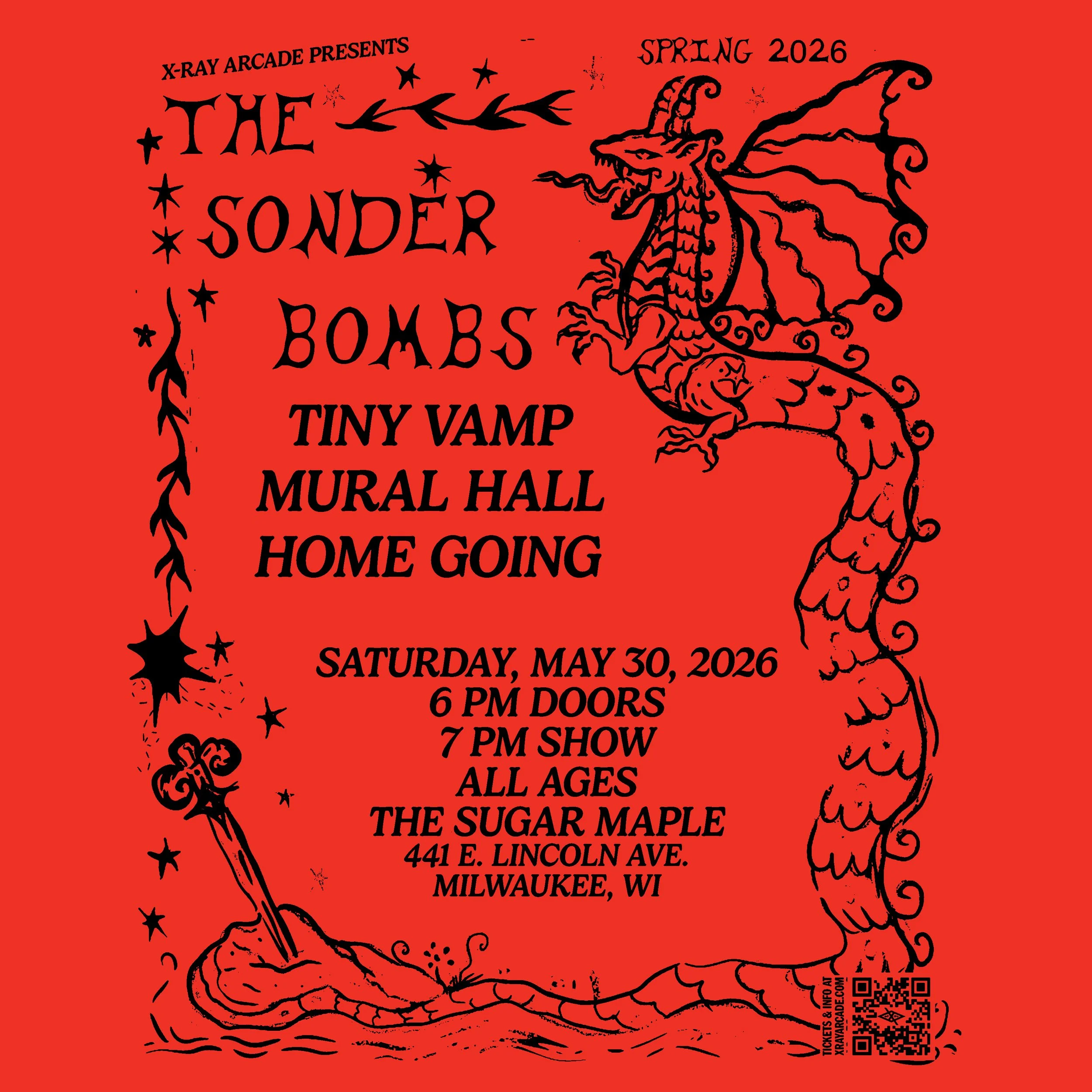 @ SUGAR MAPLE: The Sonder Bombs / Tiny Vamp / Mural Hall / Home Going