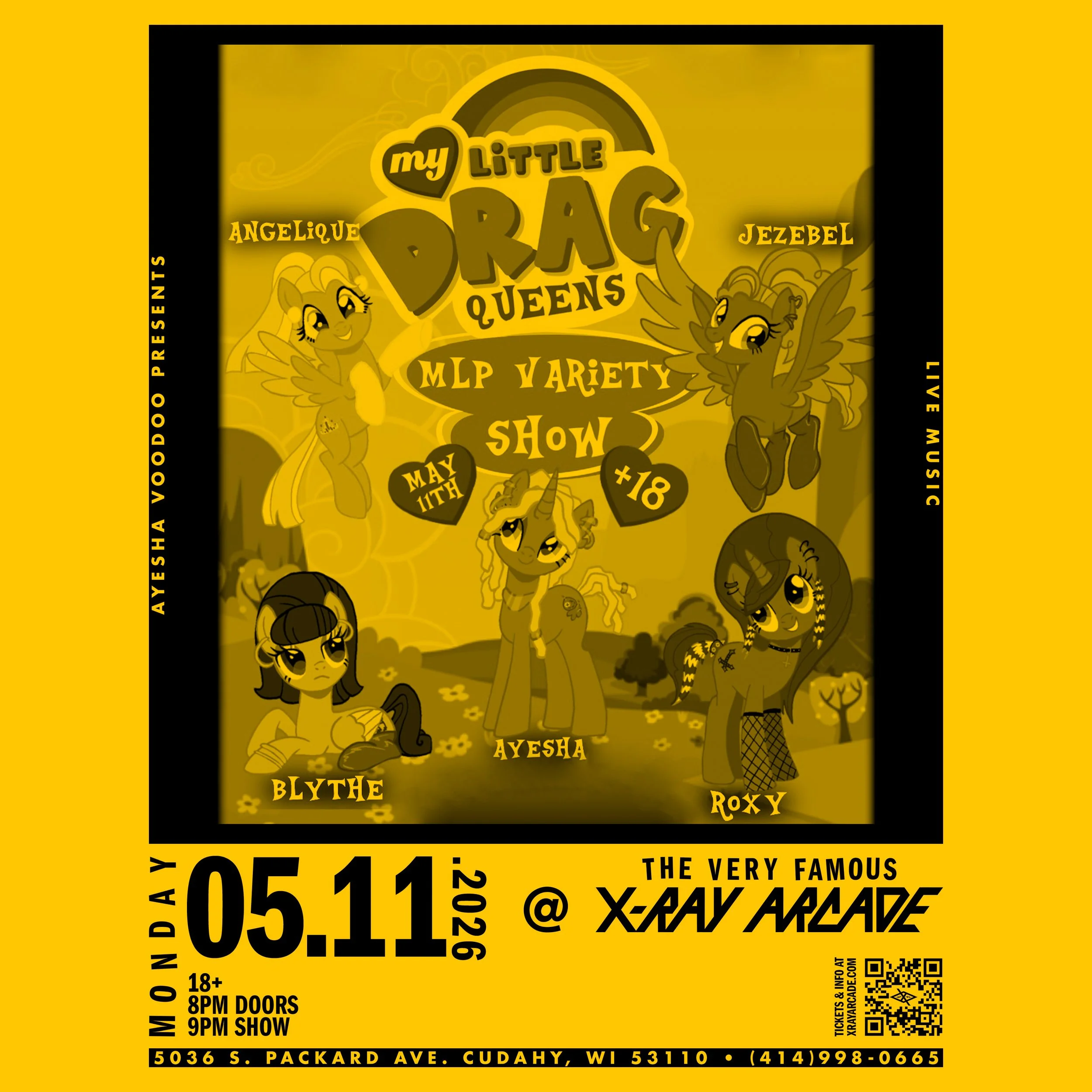 My Little Drag Queens: Ayesha Voodoo / Roxy Toxin / Angelique / Jezebel Diamond St Klare