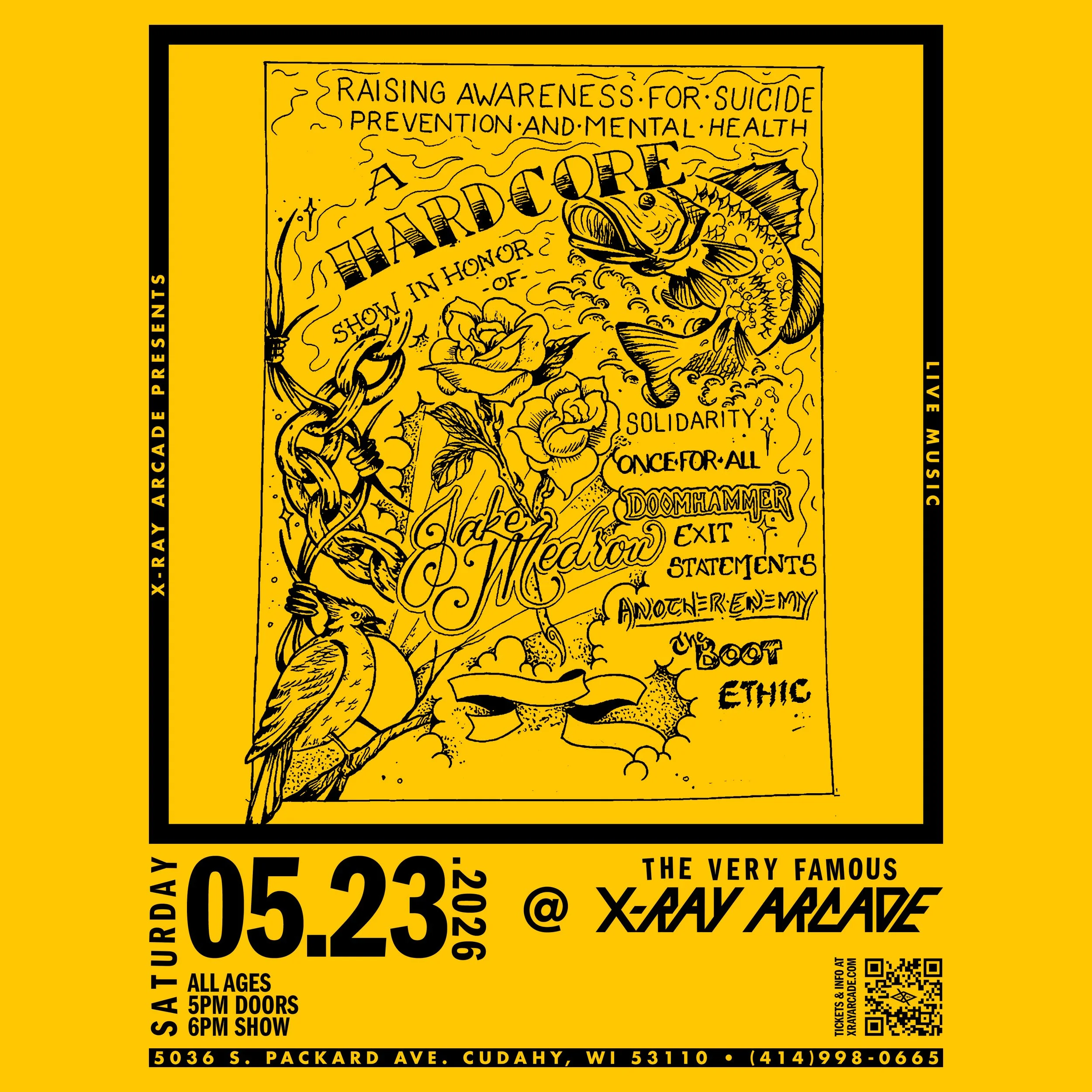 A Hardcore Show in Honor of Jake Medrow: Solidarity / Once For All / Doomhammer / Exitstatements / Another Enemy / The Boot / Ethic